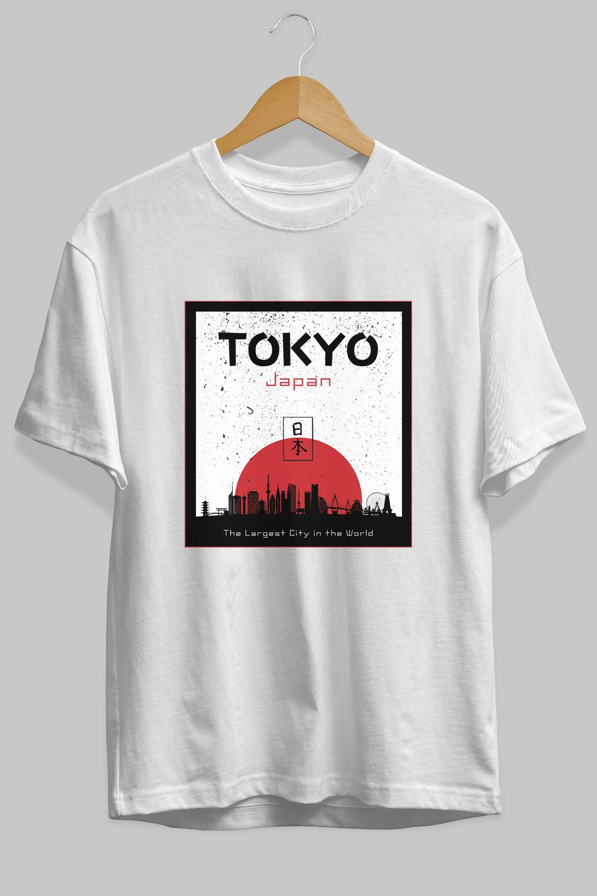 Tokyo Japan Yazılı Ön Baskılı Oversize t-shirt Erkek Kadın Unisex