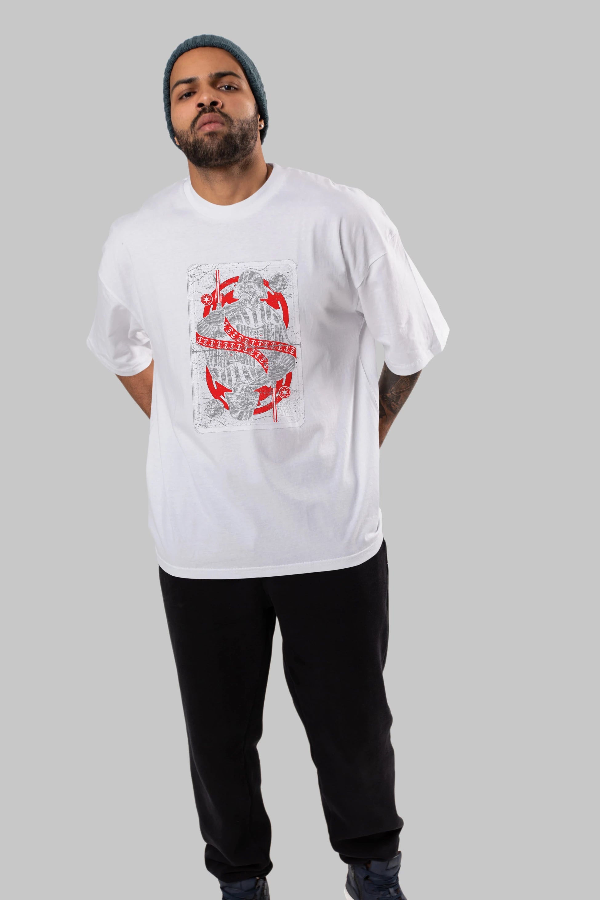 King Of The Darkside Ön Baskılı Oversize t-shirt Erkek Kadın Unisex %100 Pamuk tişort