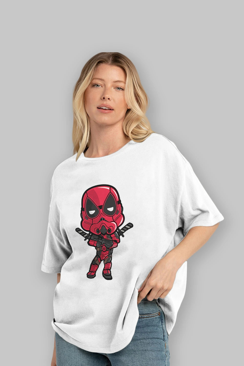 Deadpool (22) Ön Baskılı Oversize t-shirt Erkek Kadın Unisex %100 Pamuk Bisiklet Yaka tişort