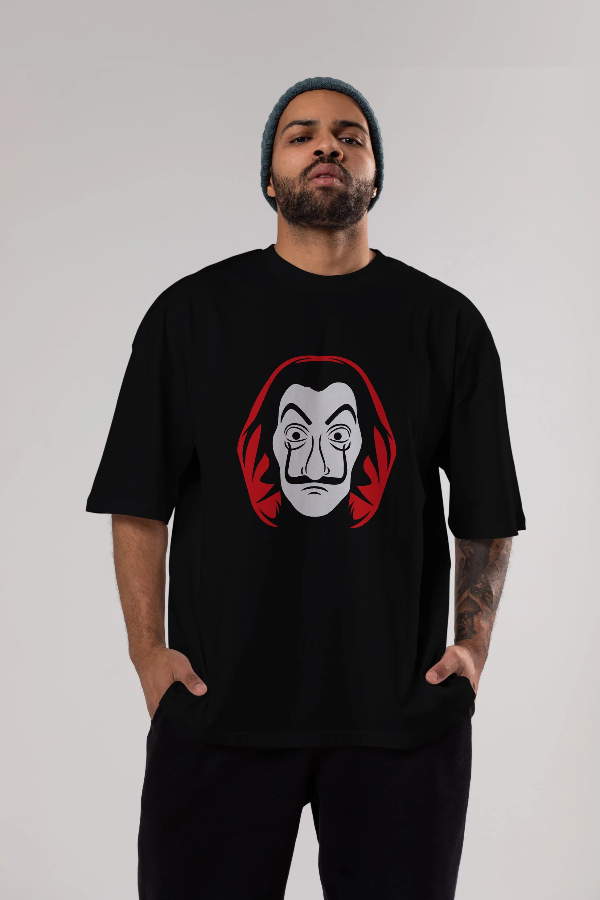 La Casa De Papel (8) Ön Baskılı Oversize t-shirt Erkek Kadın Unisex %100 Pamuk Bisiklet Yaka tişort