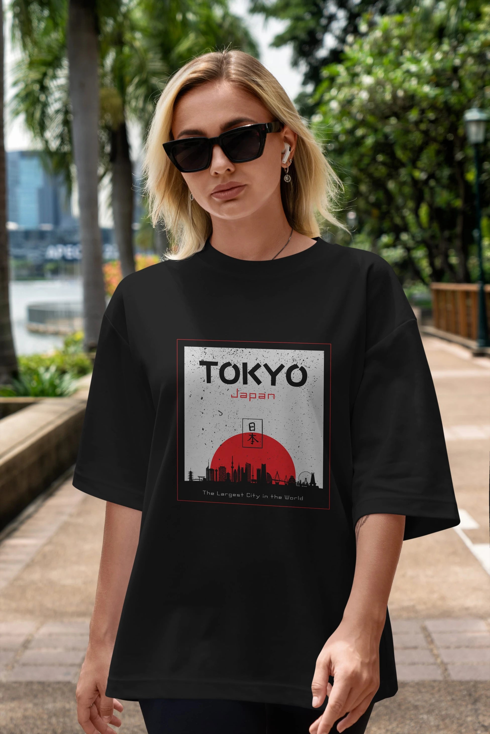 Tokyo Japan Yazılı Ön Baskılı Oversize t-shirt Erkek Kadın Unisex