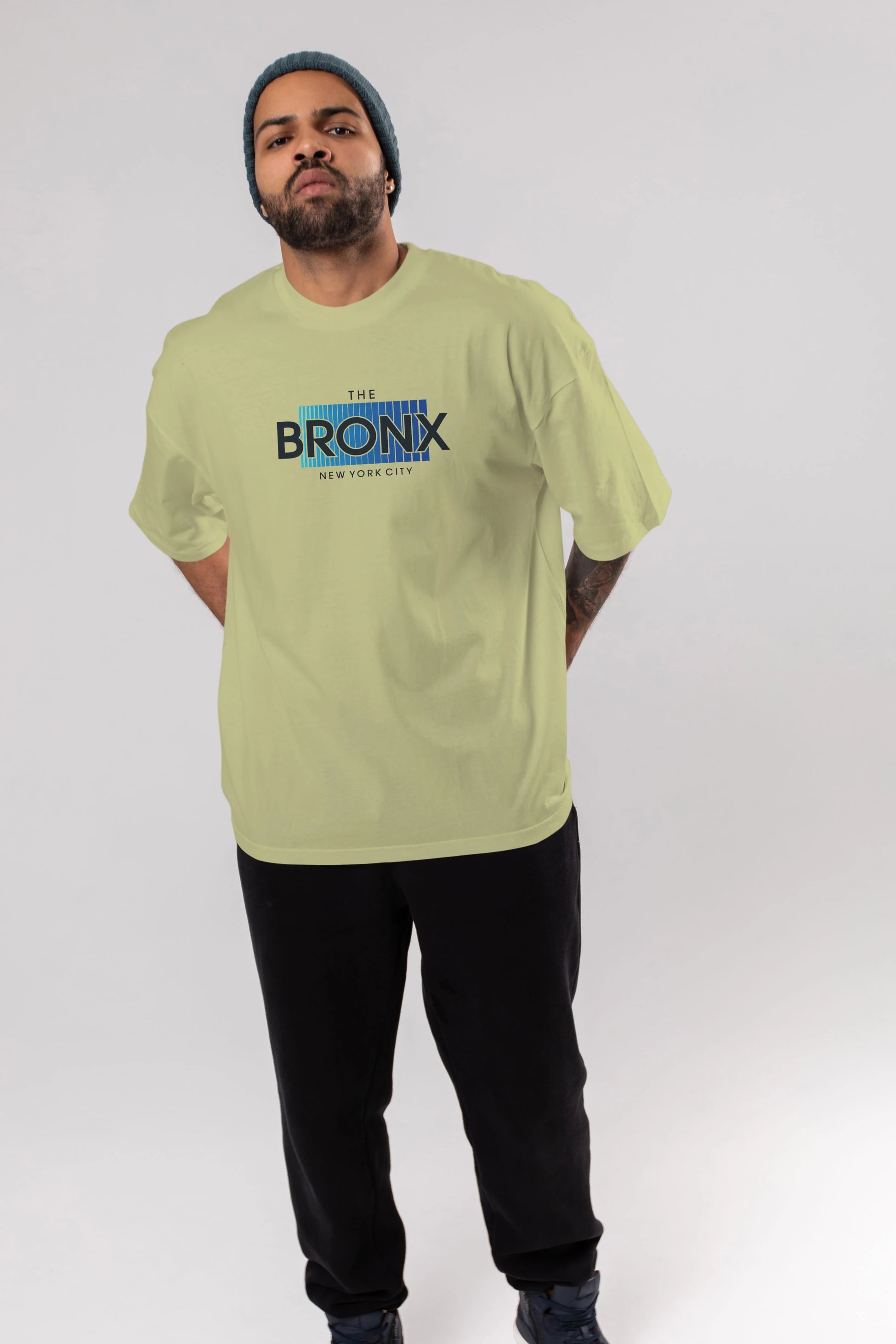 The Bronx Ön Baskılı Oversize t-shirt Erkek Kadın Unisex