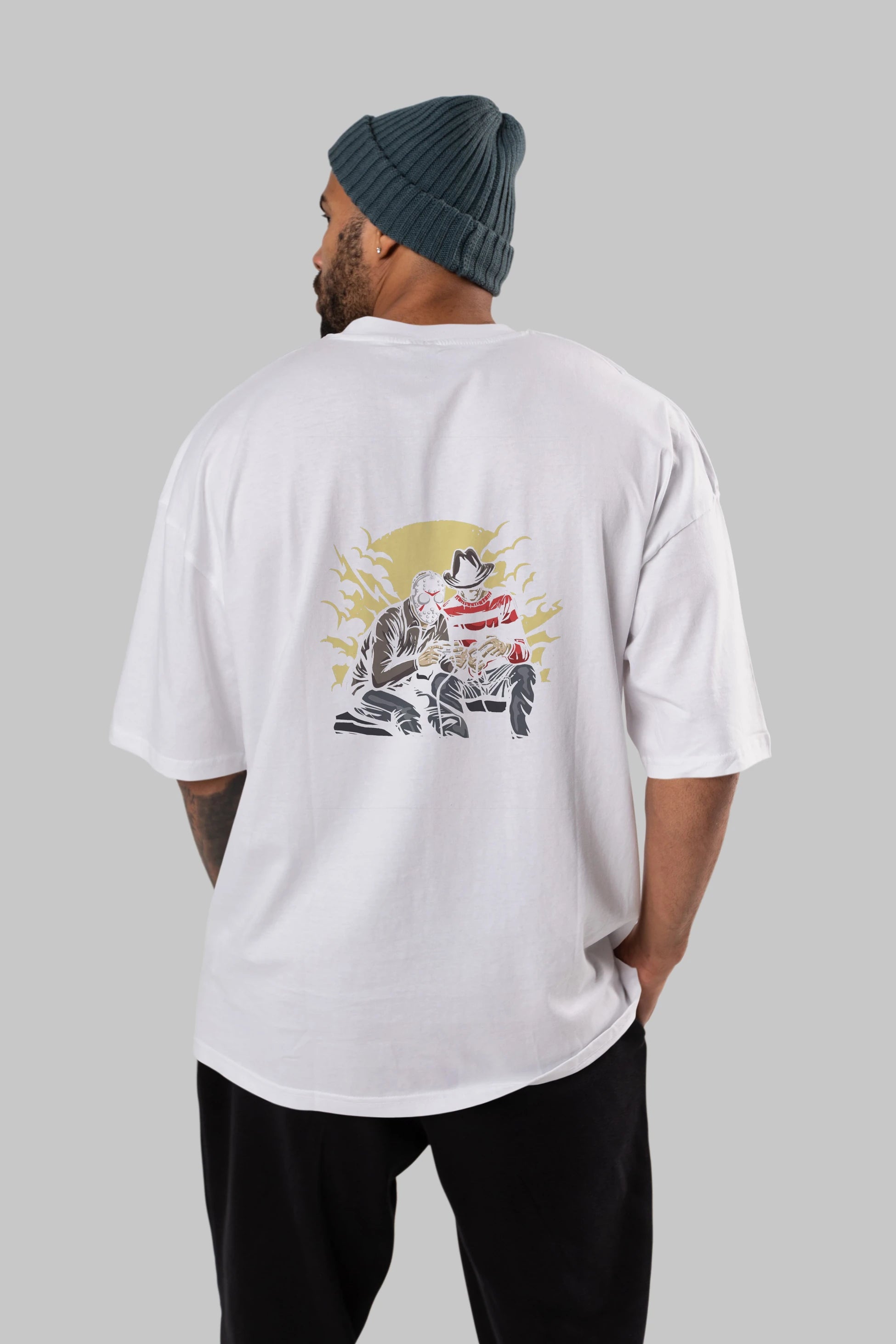 Dark Gamers Arka Baskılı Oversize t-shirt Erkek Kadın Unisex %100 Pamuk