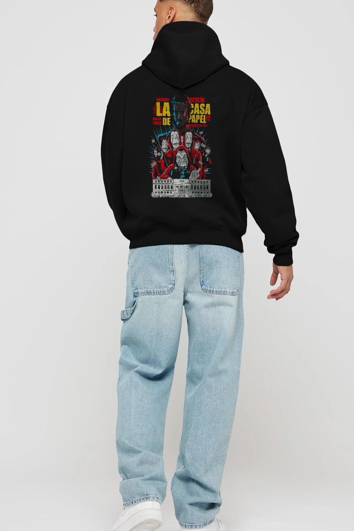 La Casa De Papel (6) Arka Baskılı Hoodie Oversize Kapüşonlu Sweatshirt Erkek Kadın Unisex