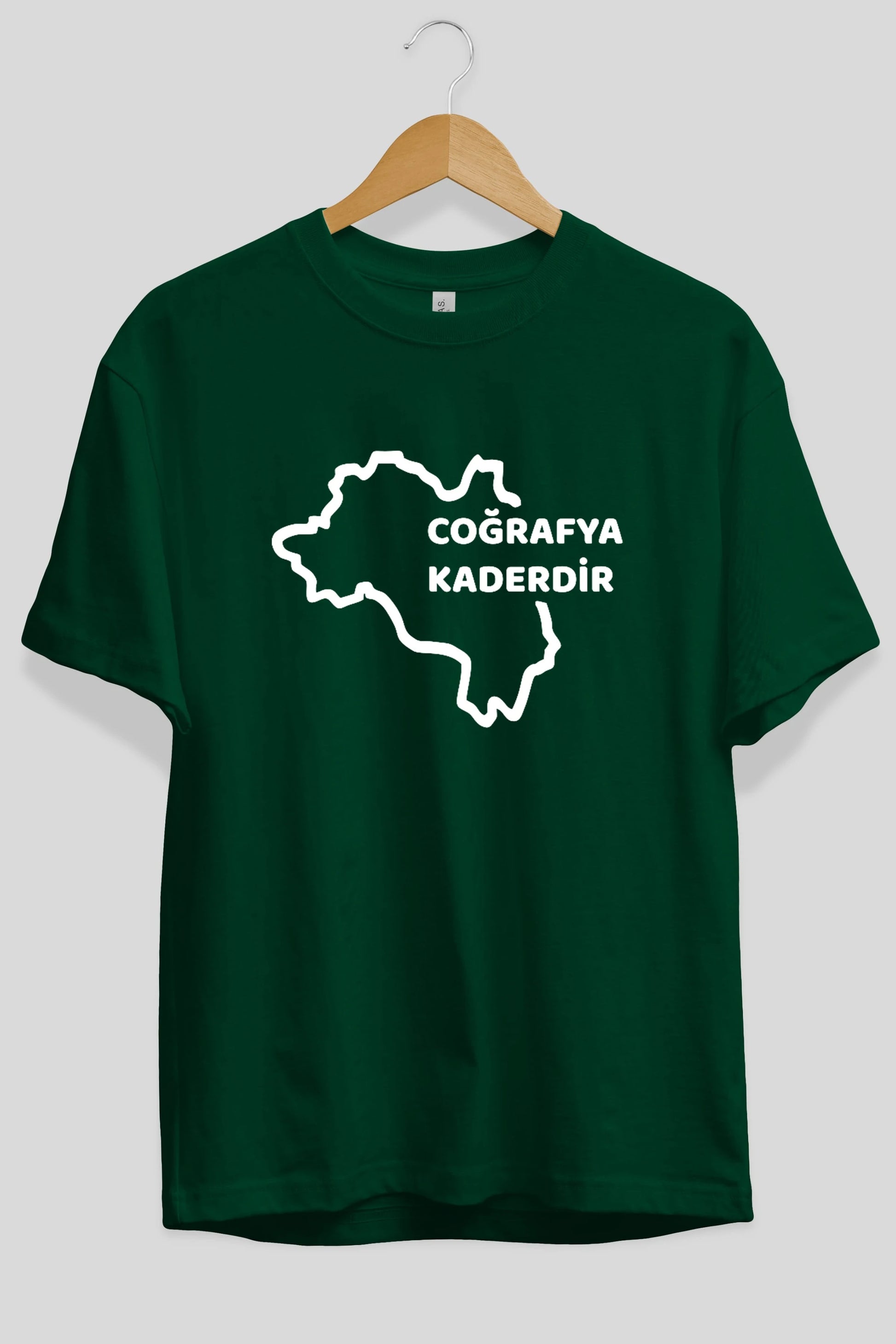 Coğrafya Kaderdir Ön Baskılı Oversize t-shirt %100 pamuk Erkek Kadın Unisex
