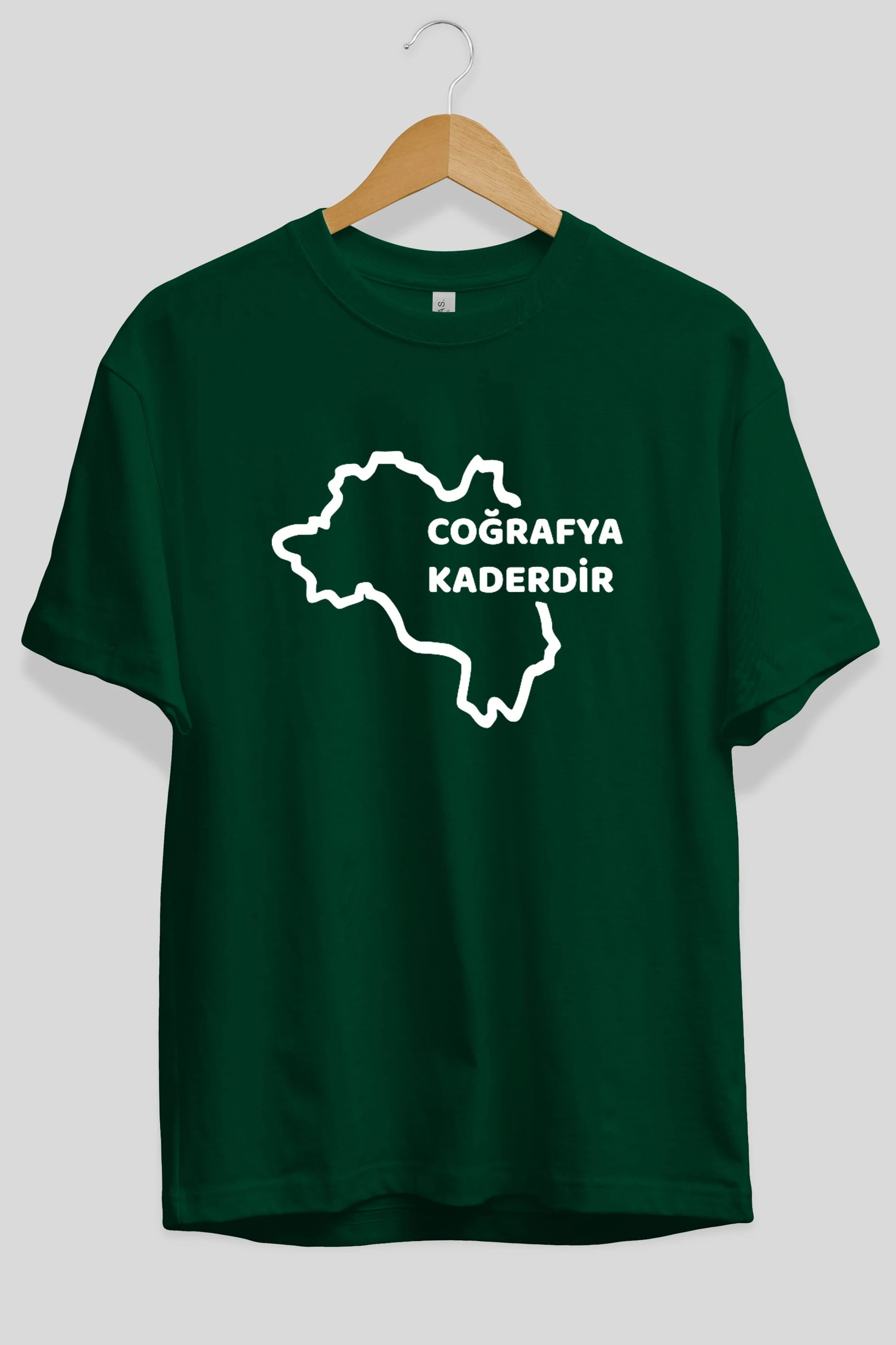 Coğrafya Kaderdir Ön Baskılı Oversize t-shirt %100 pamuk Erkek Kadın Unisex