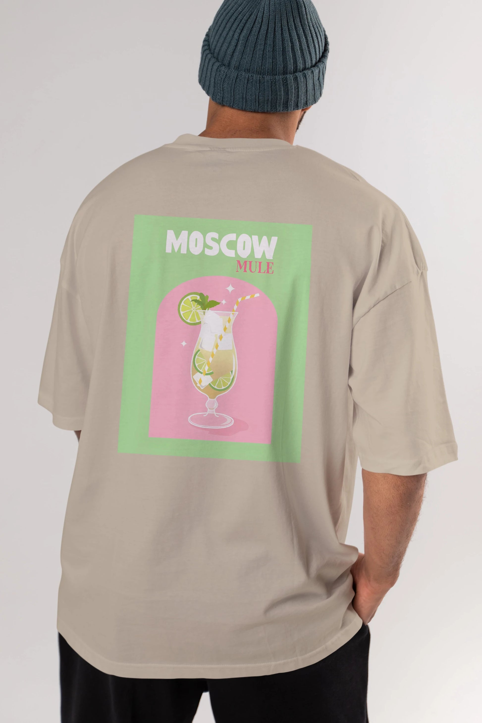 Moscow Mule 5 Arka Baskılı Oversize t-shirt Erkek Kadın Unisex %100 Pamuk Bisiklet Yaka tişort