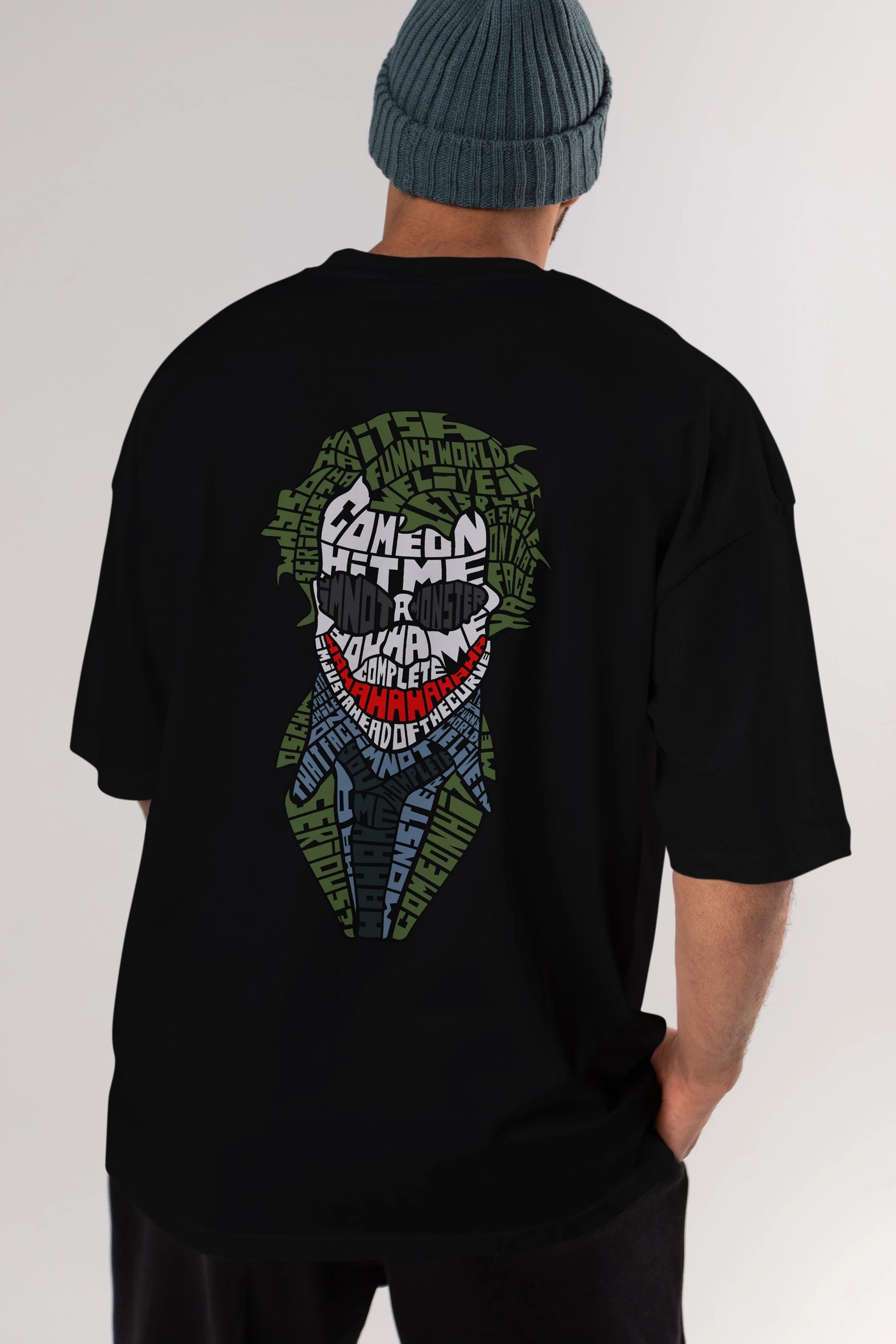 Why So Serious Arka Baskılı Oversize t-shirt %100 pamuk Erkek Kadın Unisex