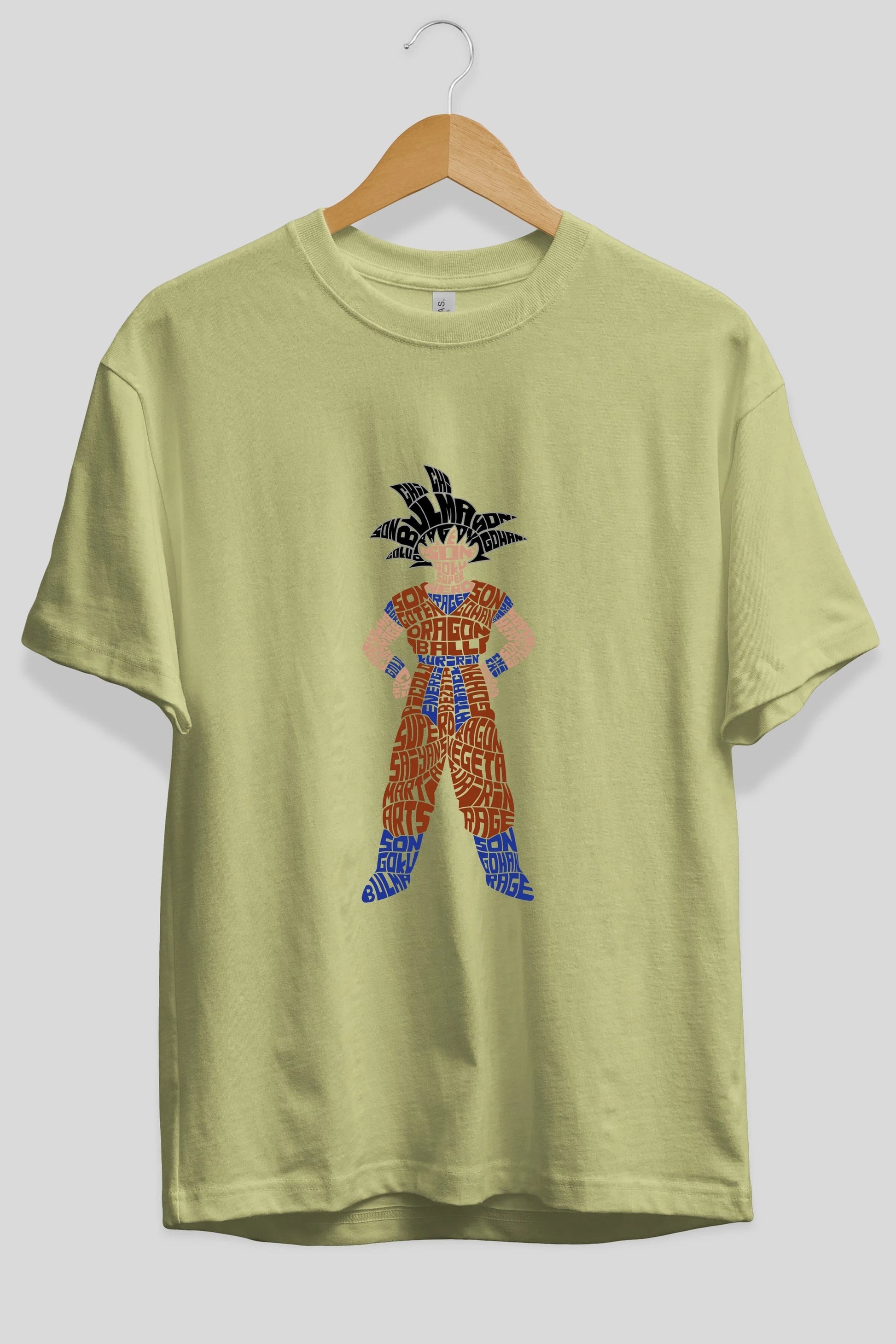 Goku Ön Baskılı Oversize t-shirt %100 pamuk Erkek Kadın Unisex
