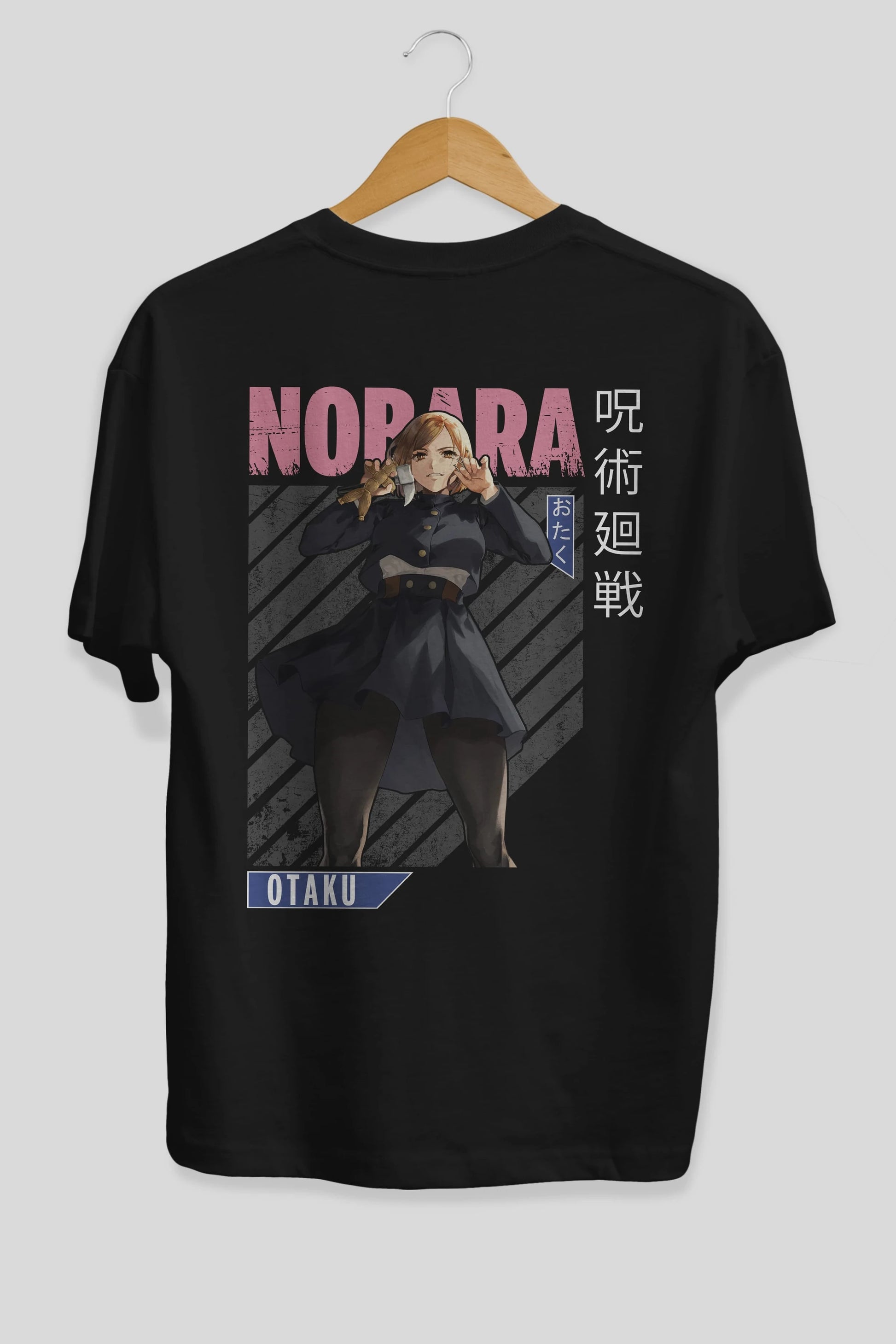 Nobara Kugisaki 4 Anime Arka Baskılı Oversize t-shirt Erkek Kadın Unisex