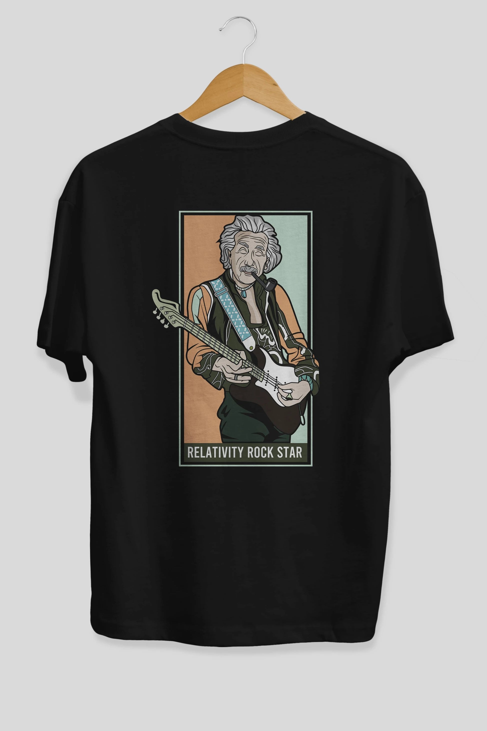 Jimmy Einstein Arka Baskılı Oversize t-shirt Erkek Kadın Unisex %100 Pamuk tişort