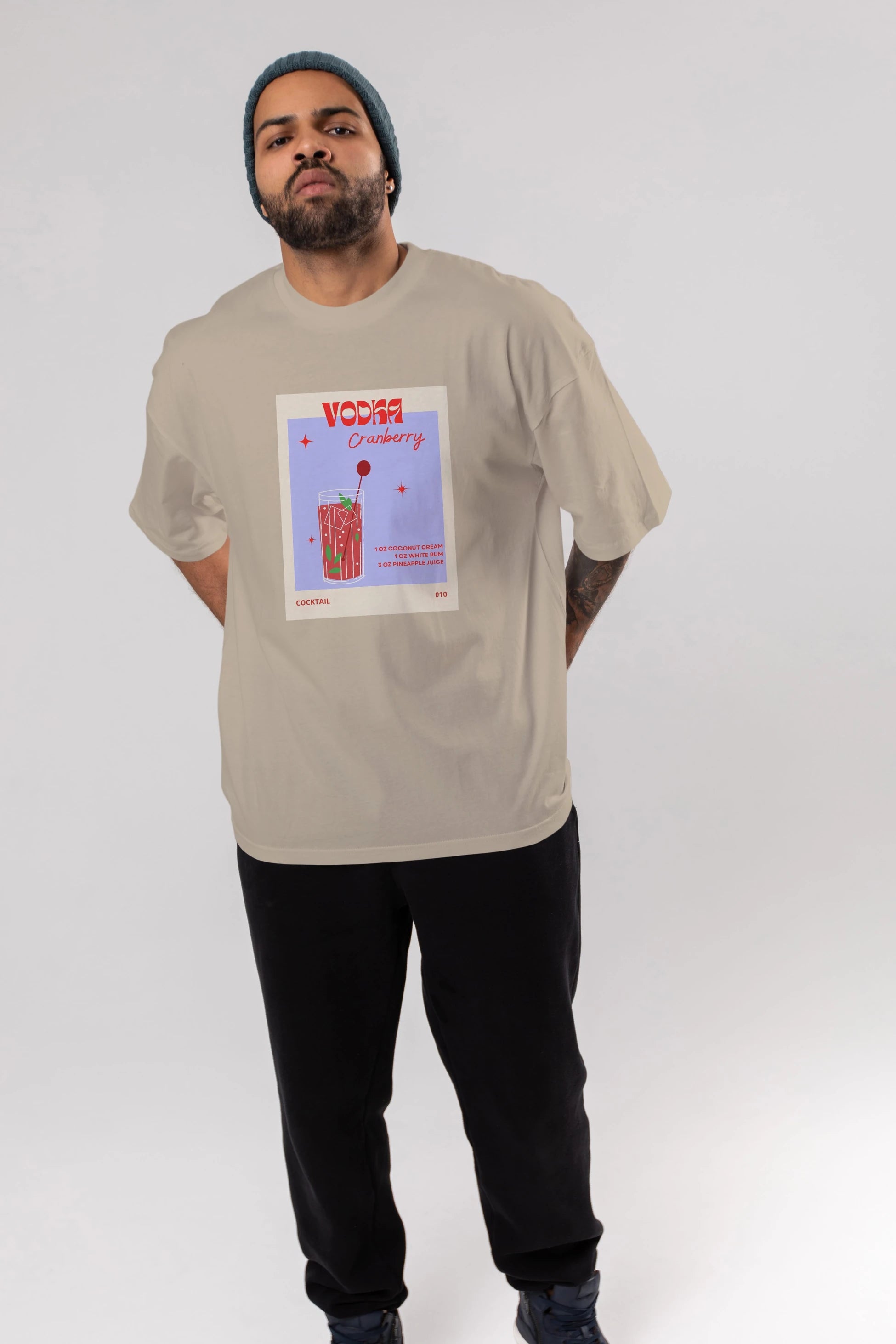 Vodka Cranberry Ön Baskılı Oversize t-shirt Erkek Kadın Unisex %100 Pamuk Bisiklet Yaka tişort