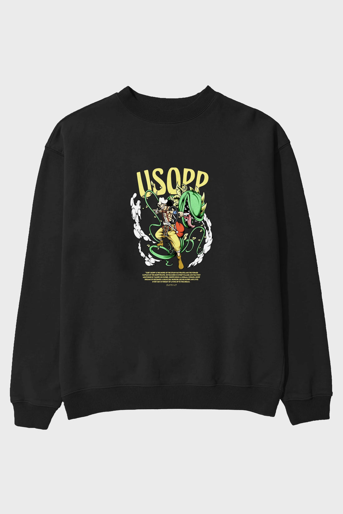 Usopp Anime Ön Baskılı Oversize Sweatshirt Erkek Kadın Unisex