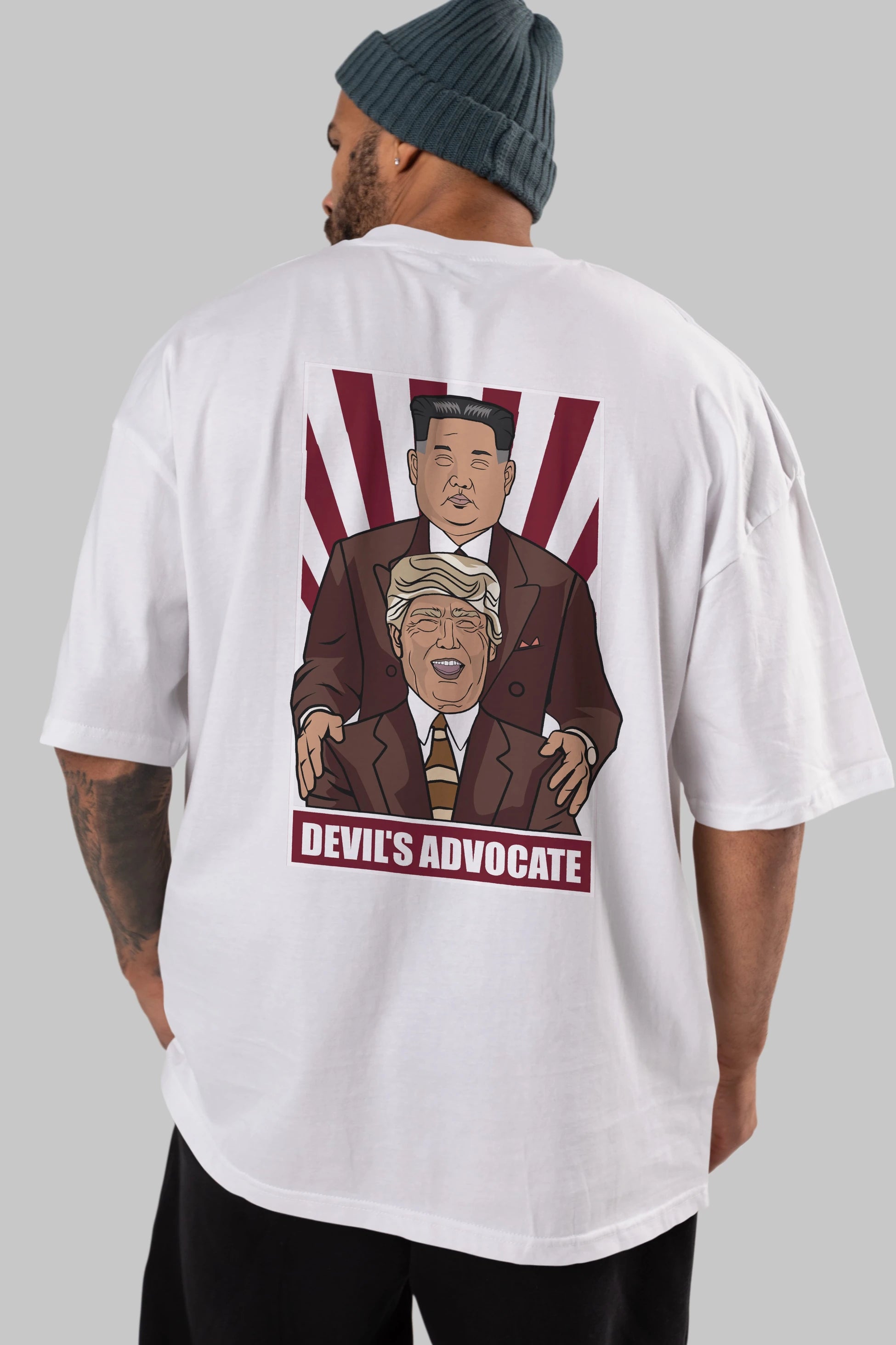 Devil_s Advocate Arka Baskılı Oversize t-shirt Erkek Kadın Unisex %100 Pamuk tişort