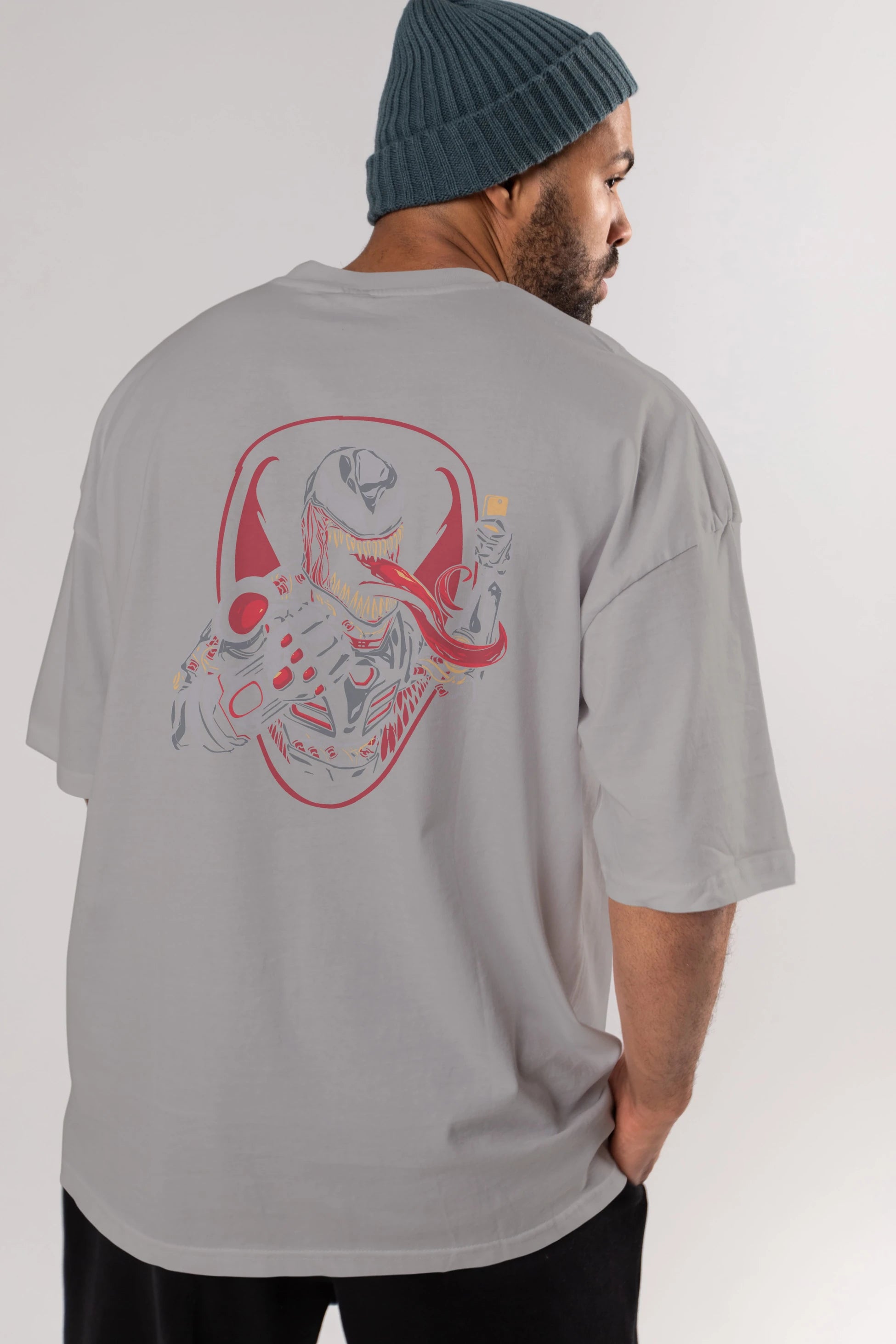 Venom (17) Arka Baskılı Oversize t-shirt Erkek Kadın Unisex %100 Pamuk Bisiklet Yaka tişort