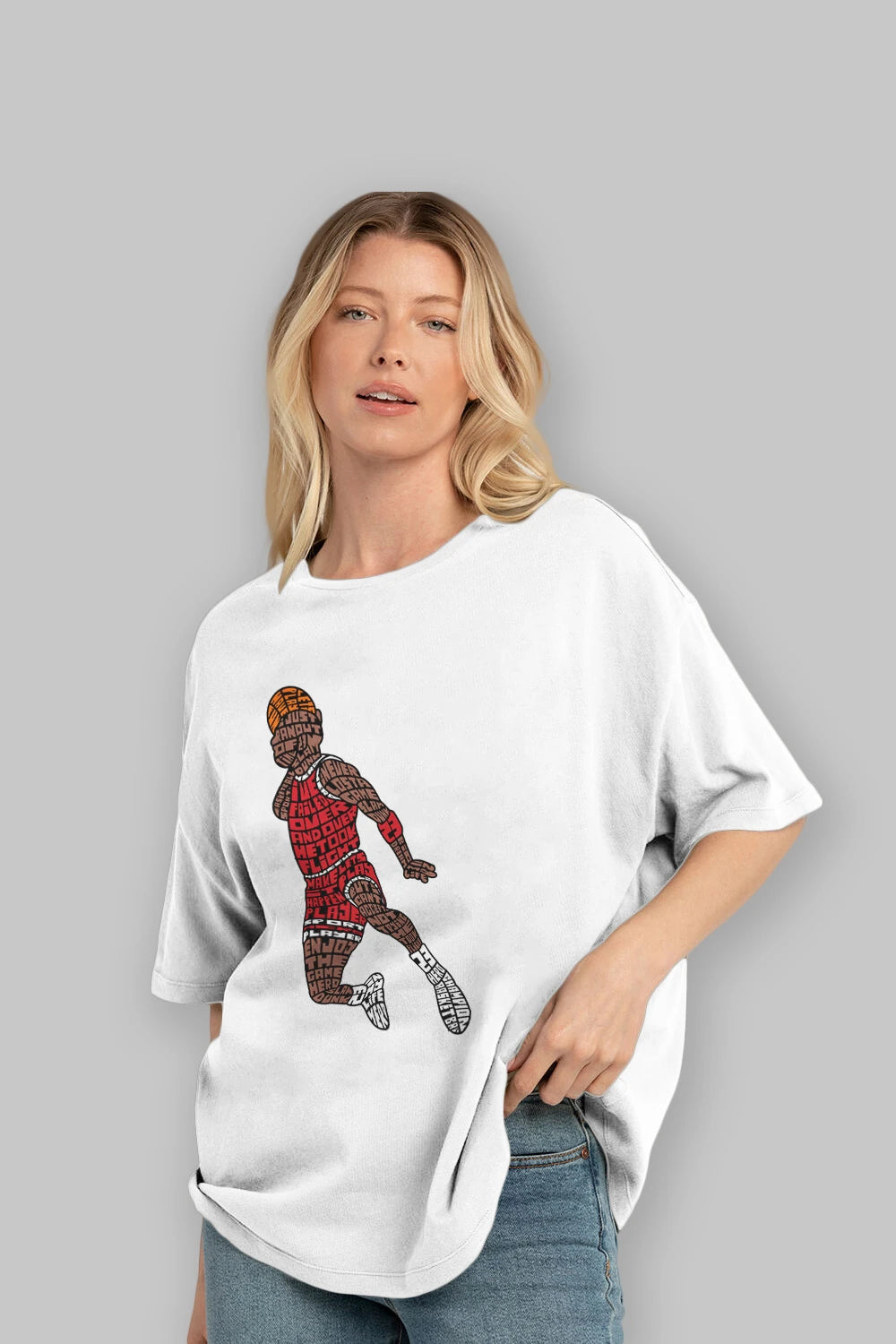 Slamdunk Ön Baskılı Oversize t-shirt %100 pamuk Erkek Kadın Unisex