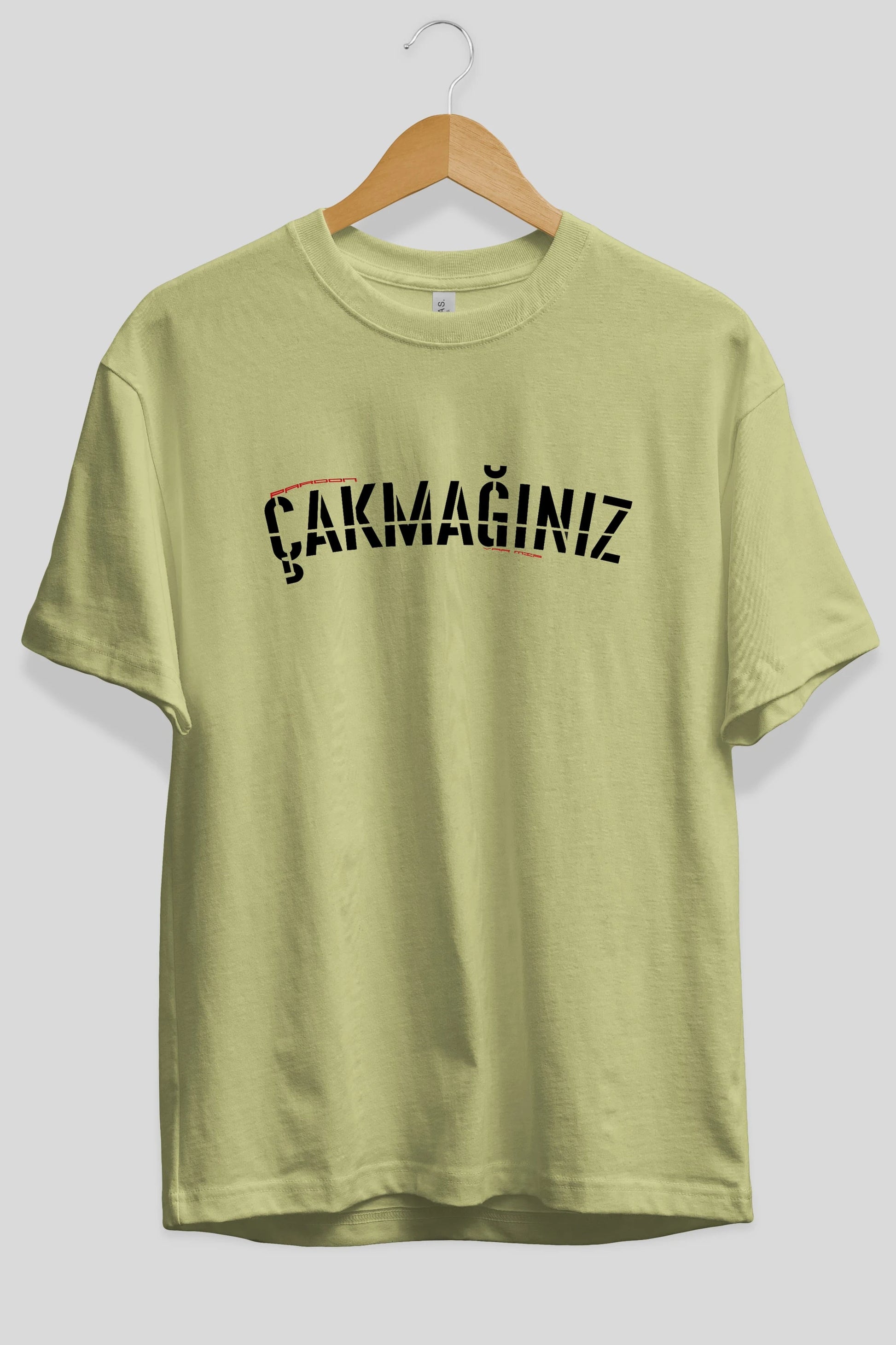 Pardon Çakmağınız Var Mı Ön Baskılı Oversize t-shirt %100 pamuk Erkek Kadın Unisex