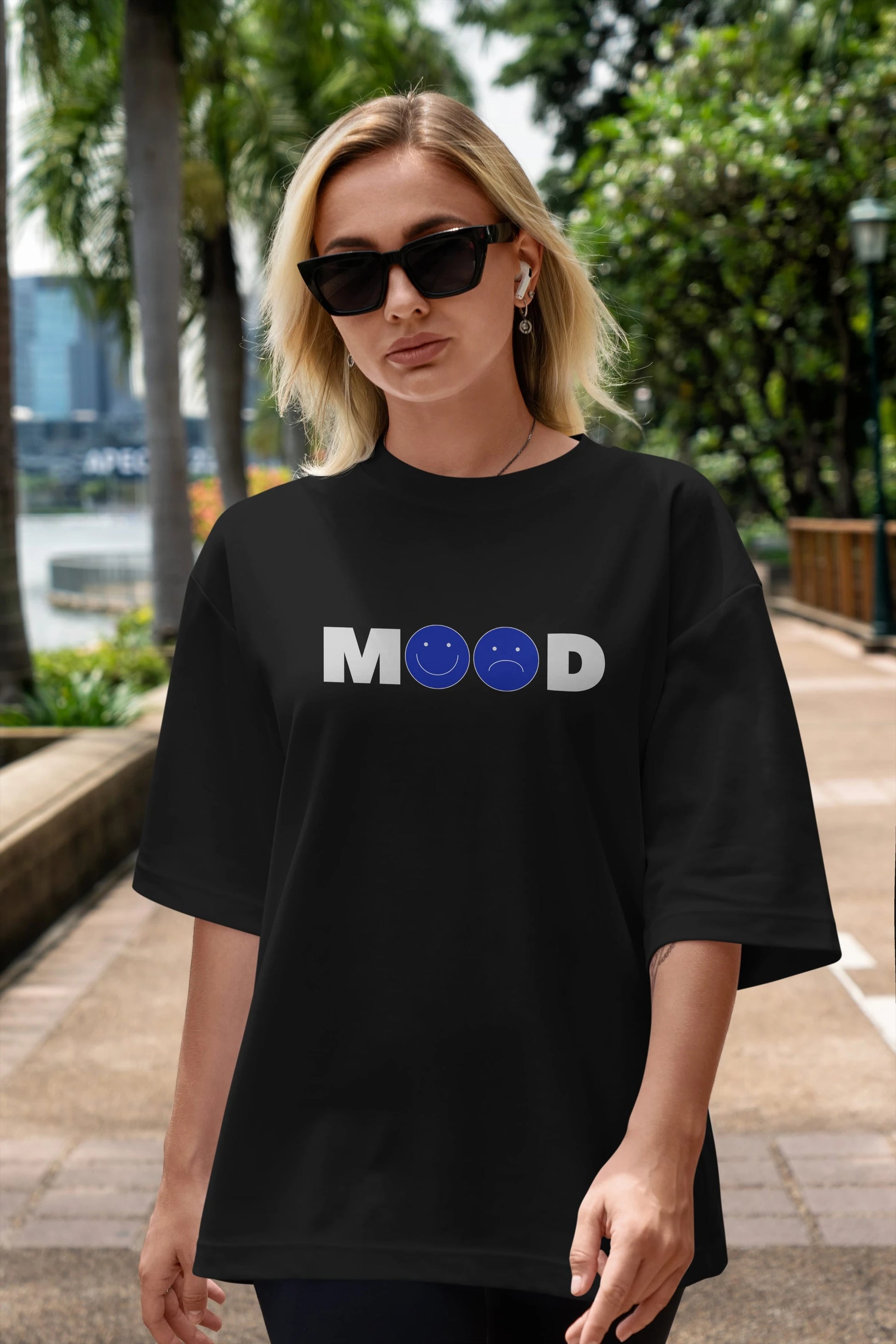Mood Ön Baskılı Oversize t-shirt Erkek Kadın Unisex