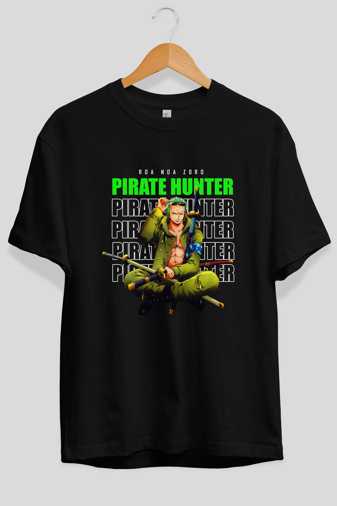 Roronoa Zoro 4 Anime Ön Baskılı Oversize t-shirt Erkek Kadın Unisex