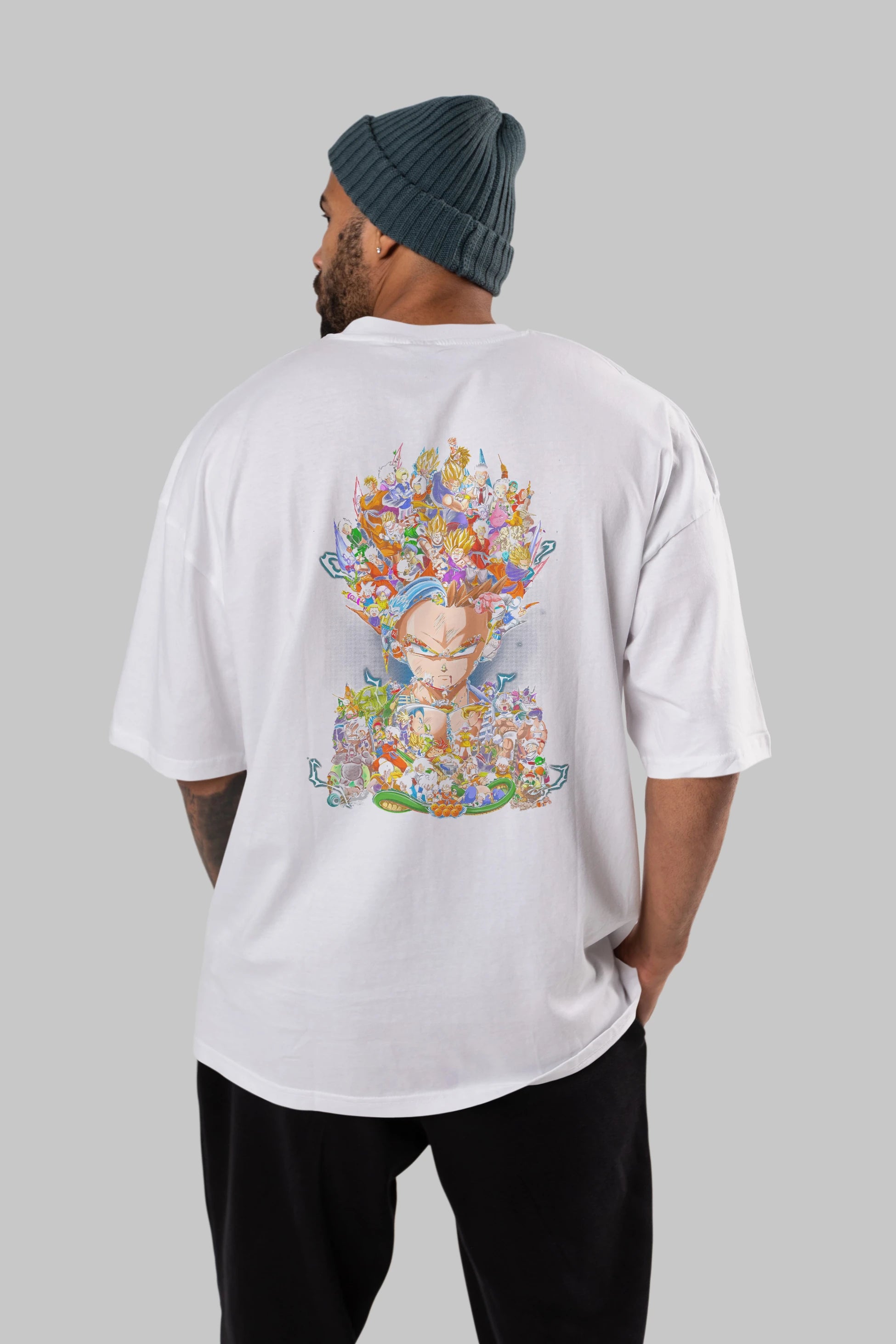 DRAGON BALL ART (2) Anime Arka Baskılı Oversize t-shirt Erkek Kadın Unisex