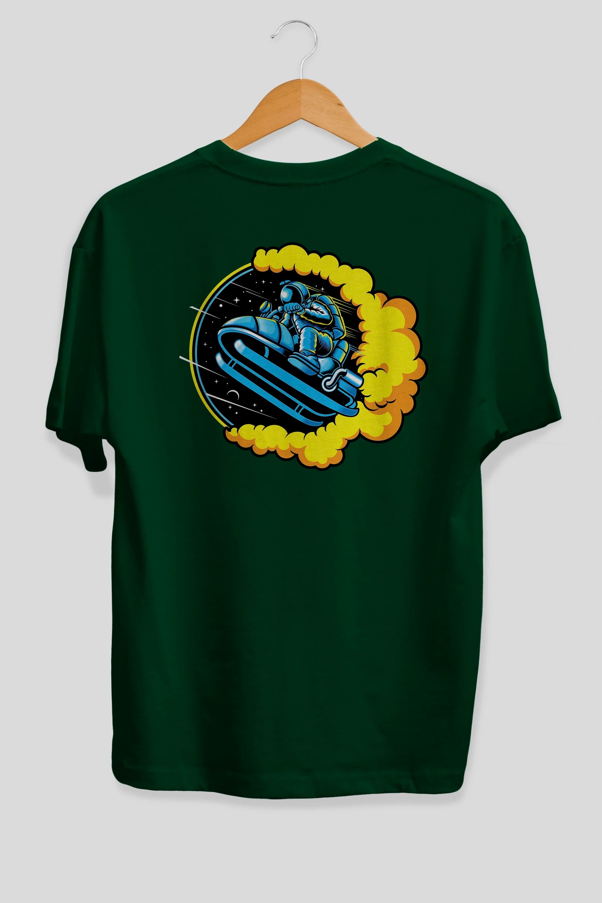 Astrojump with Snowmobile Arka Baskılı Oversize t-shirt Erkek Kadın Unisex