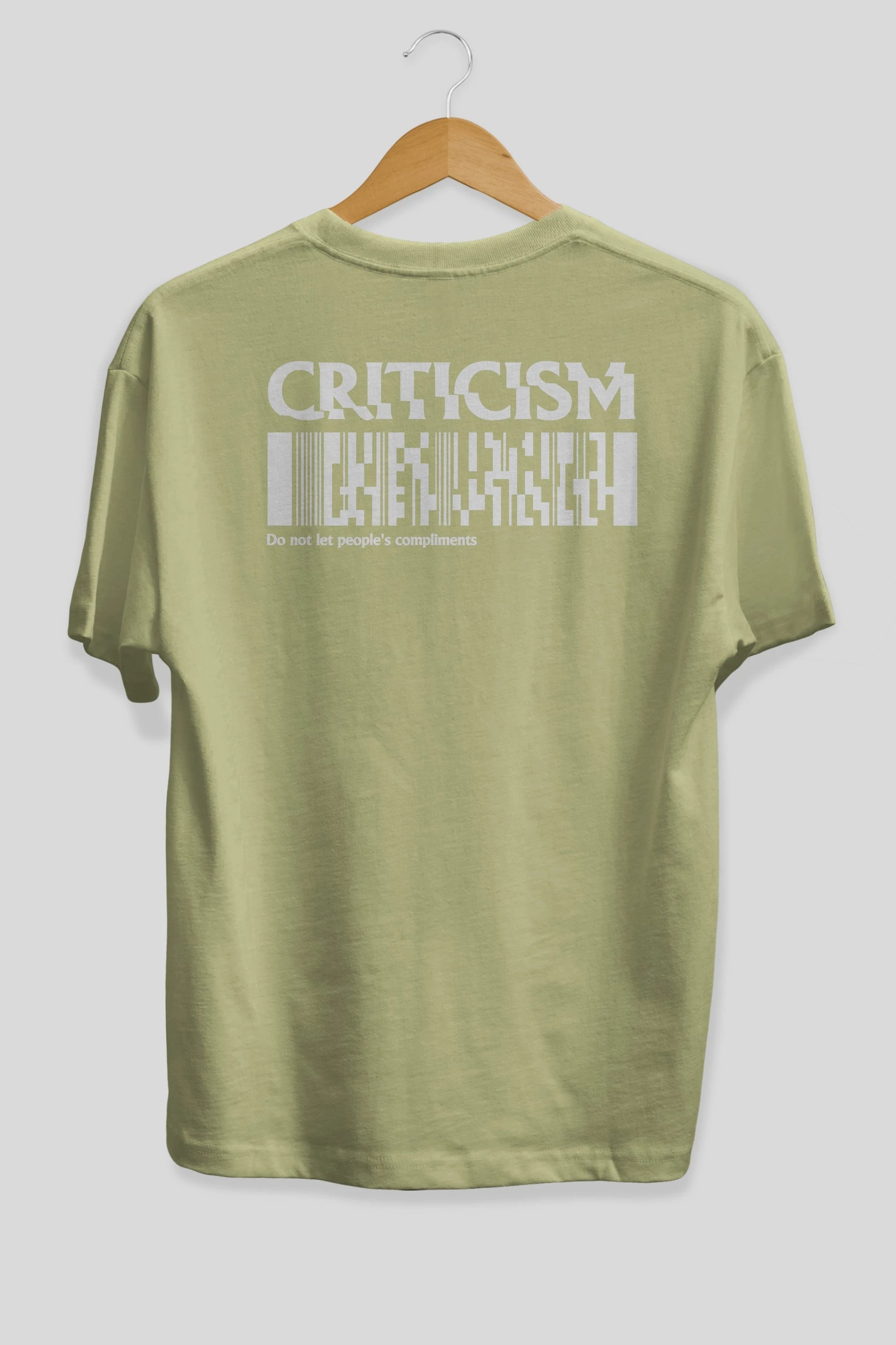 Criticism Streetwear Arka Baskılı Oversize t-shirt Erkek Kadın Unisex