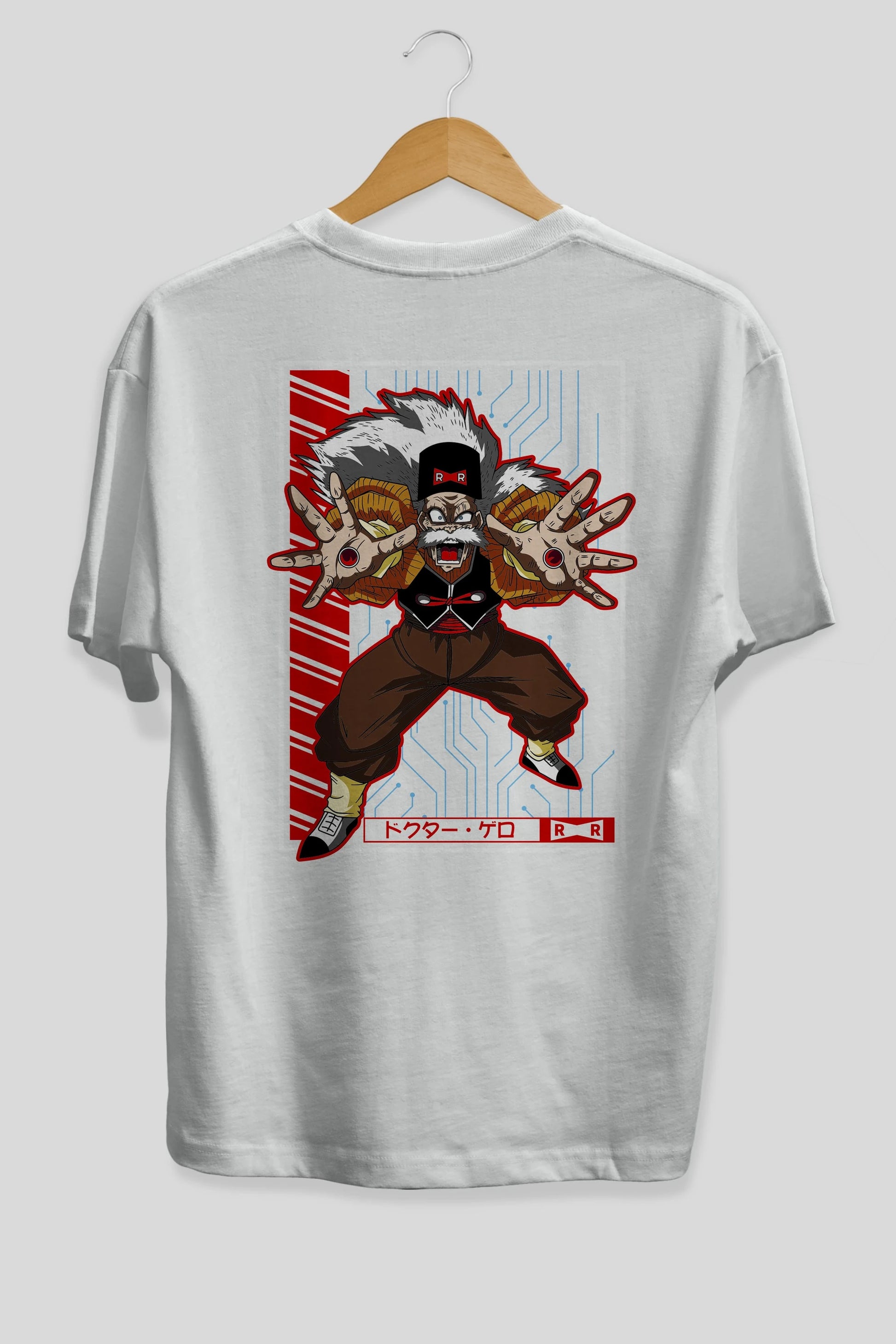 DragonBall DrMakigero Anime Arka Baskılı Oversize t-shirt Erkek Kadın Unisex