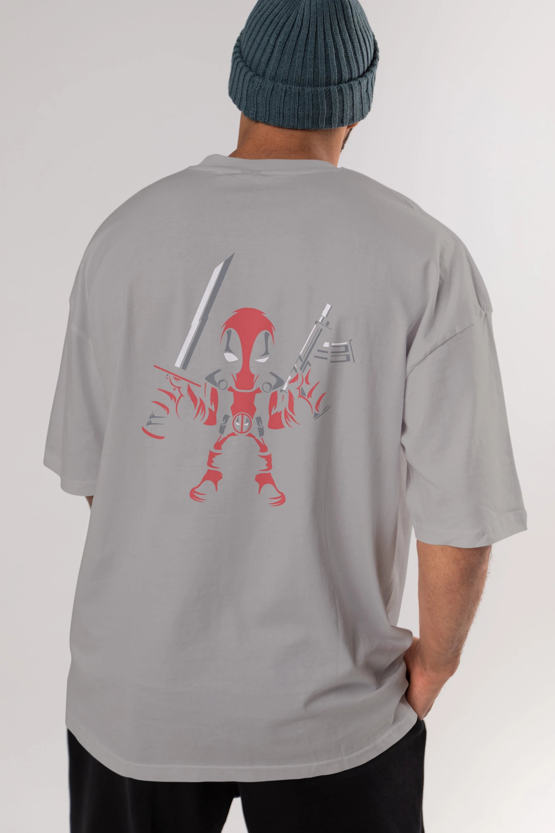 Deadpool (11) Arka Baskılı Oversize t-shirt Erkek Kadın Unisex %100 Pamuk Bisiklet Yaka tişort