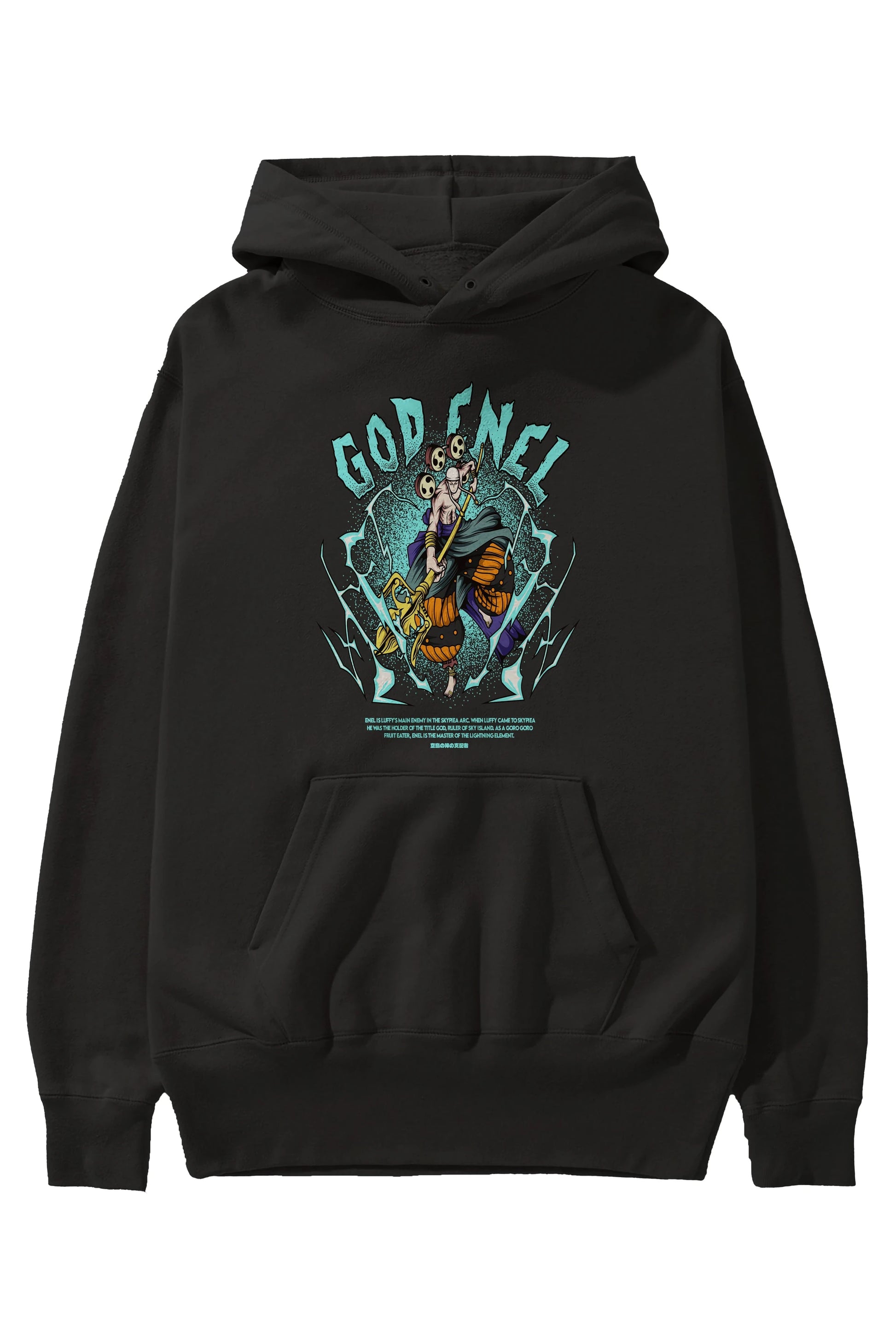 Eneru Anime Ön Baskılı Hoodie Oversize Kapüşonlu Sweatshirt Erkek Kadın Unisex