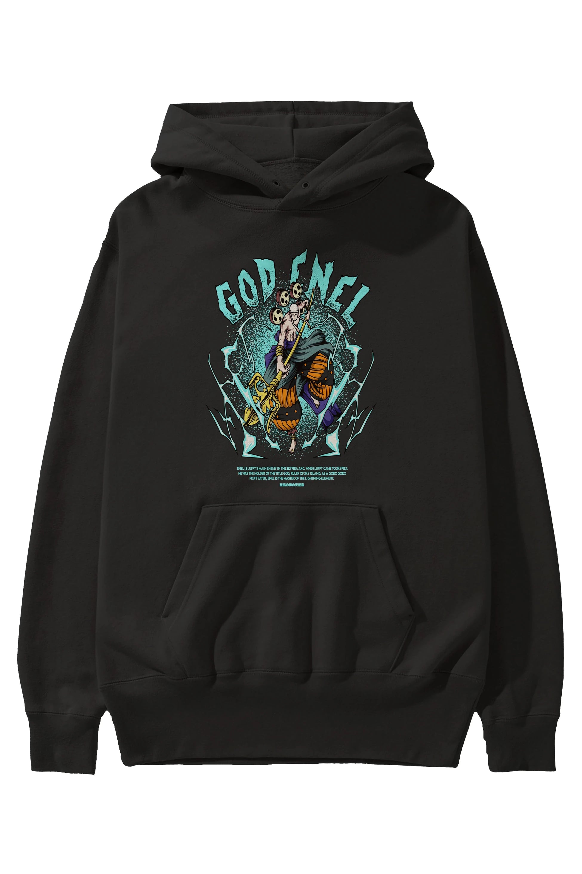Eneru Anime Ön Baskılı Hoodie Oversize Kapüşonlu Sweatshirt Erkek Kadın Unisex