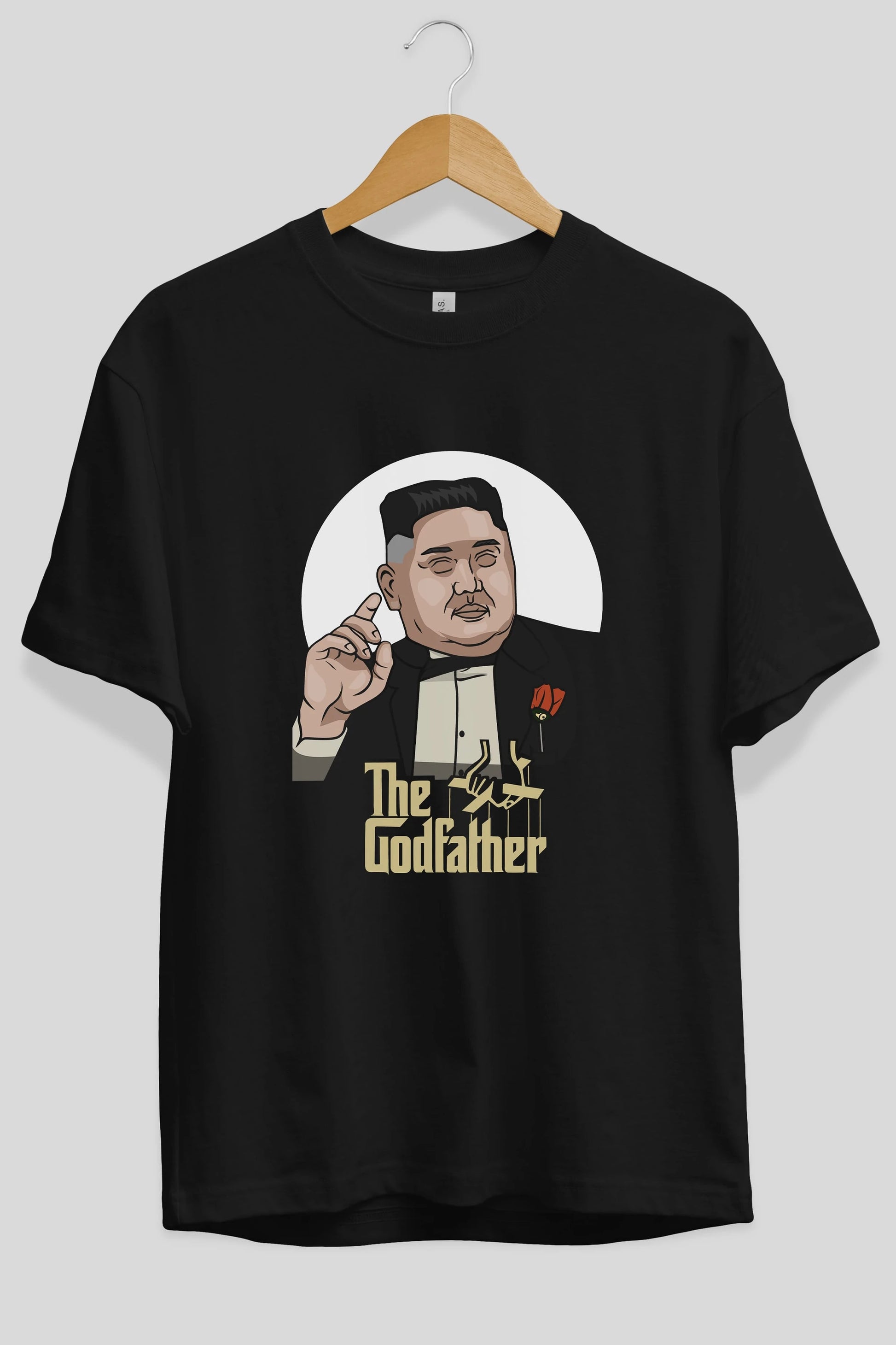 Godfather Jong Un Ön Baskılı Oversize t-shirt Erkek Kadın Unisex %100 Pamuk tişort