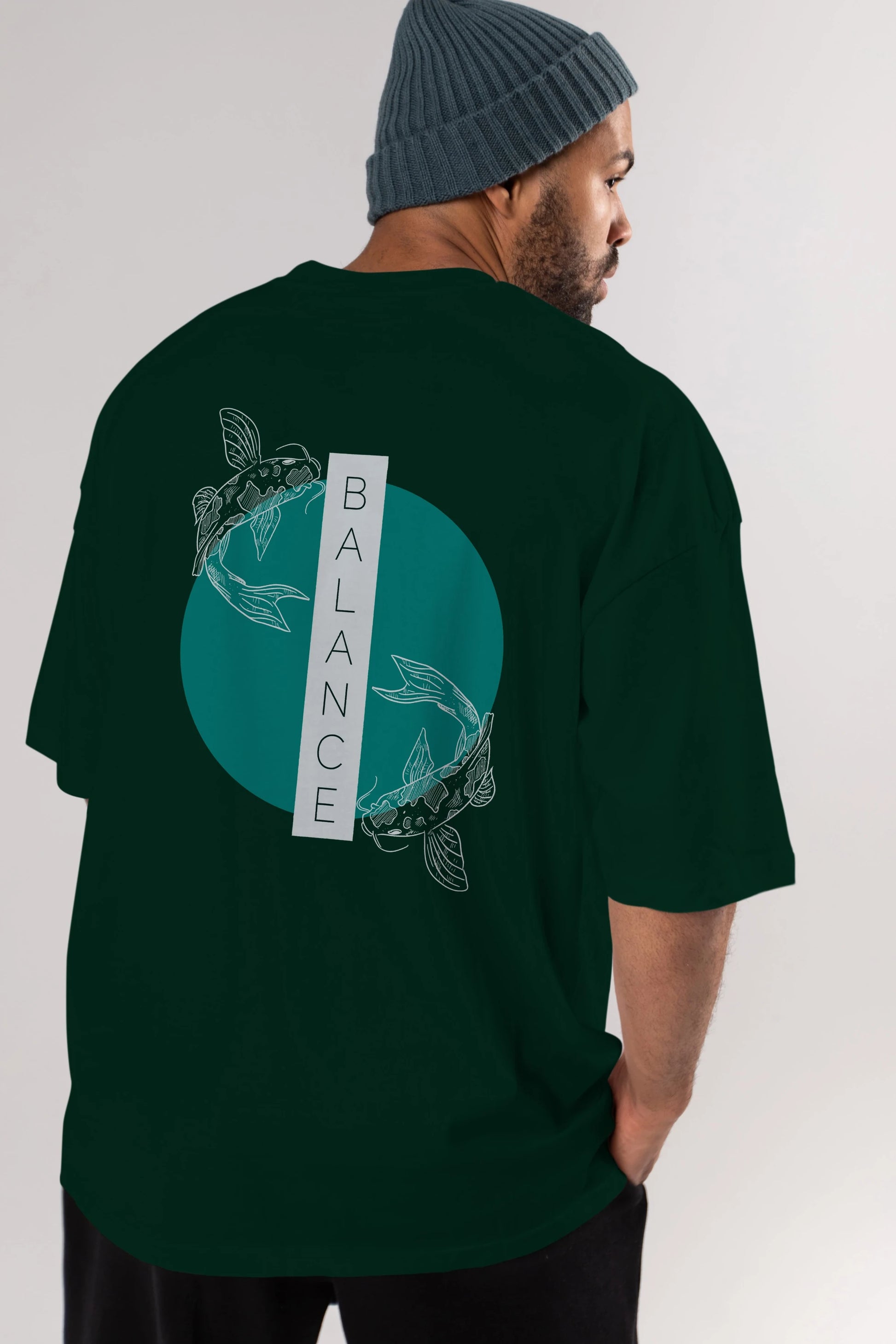 Balance 2 Yazılı Arka Baskılı Oversize t-shirt Erkek Kadın Unisex