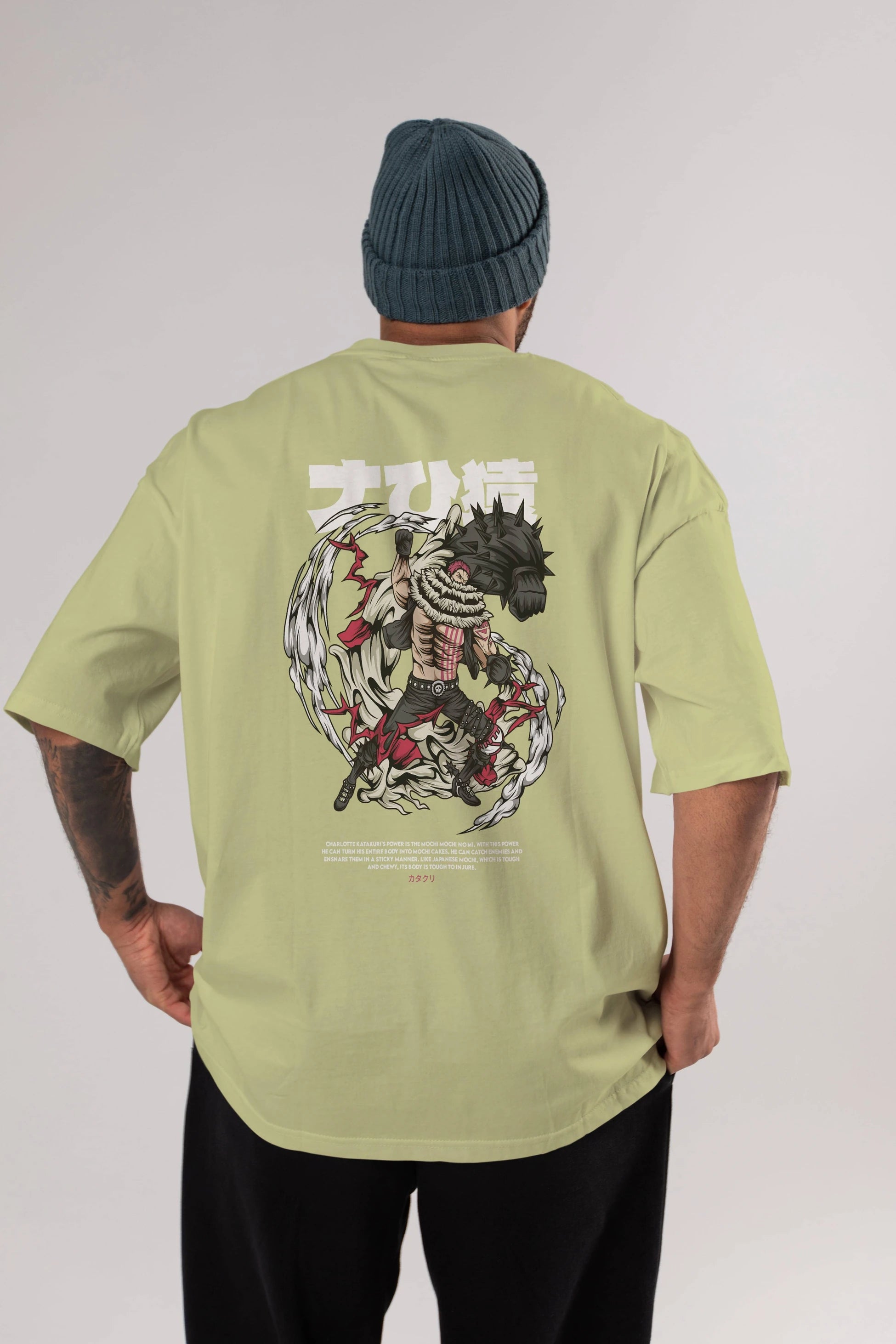 Katakuri Anime Arka Baskılı Oversize t-shirt Erkek Kadın Unisex