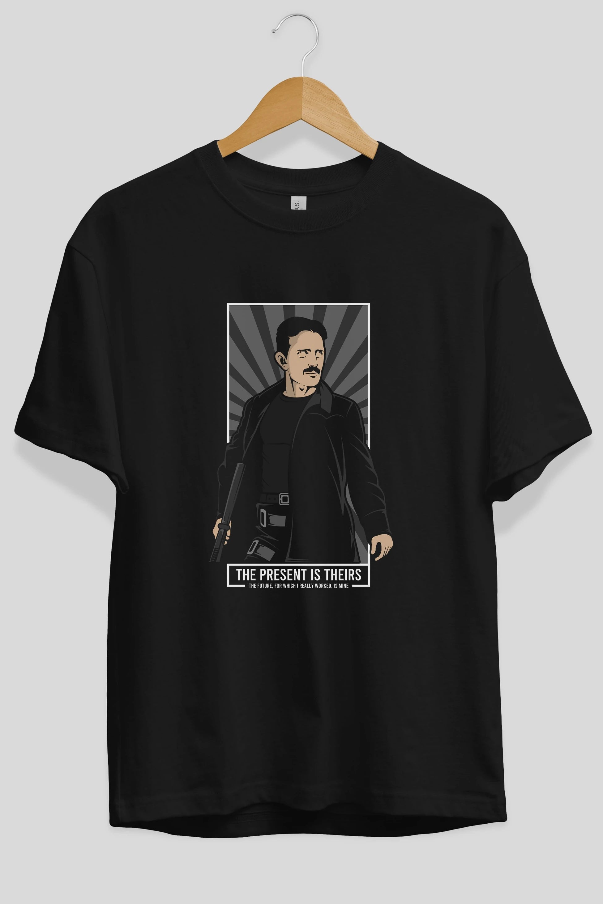 Tesla Matrix Ön Baskılı Oversize t-shirt Erkek Kadın Unisex %100 Pamuk tişort
