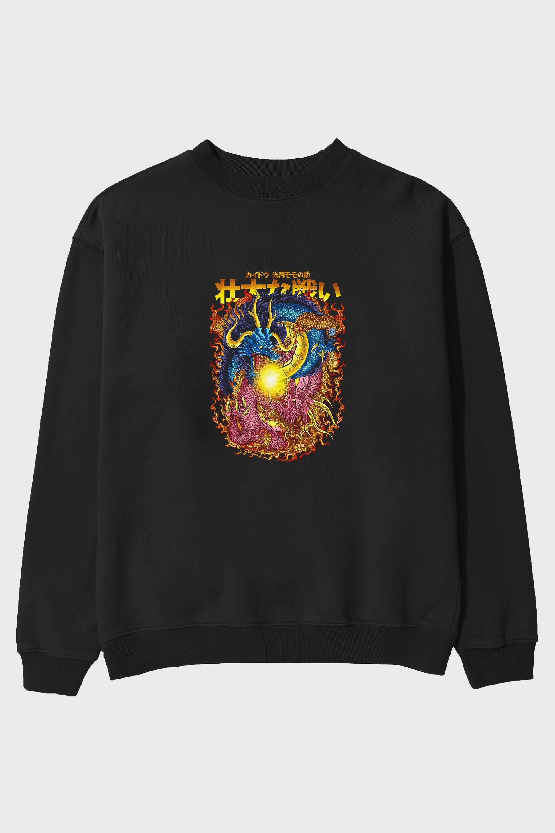 ONE PIECE (4) Anime Ön Baskılı Oversize Sweatshirt Erkek Kadın Unisex