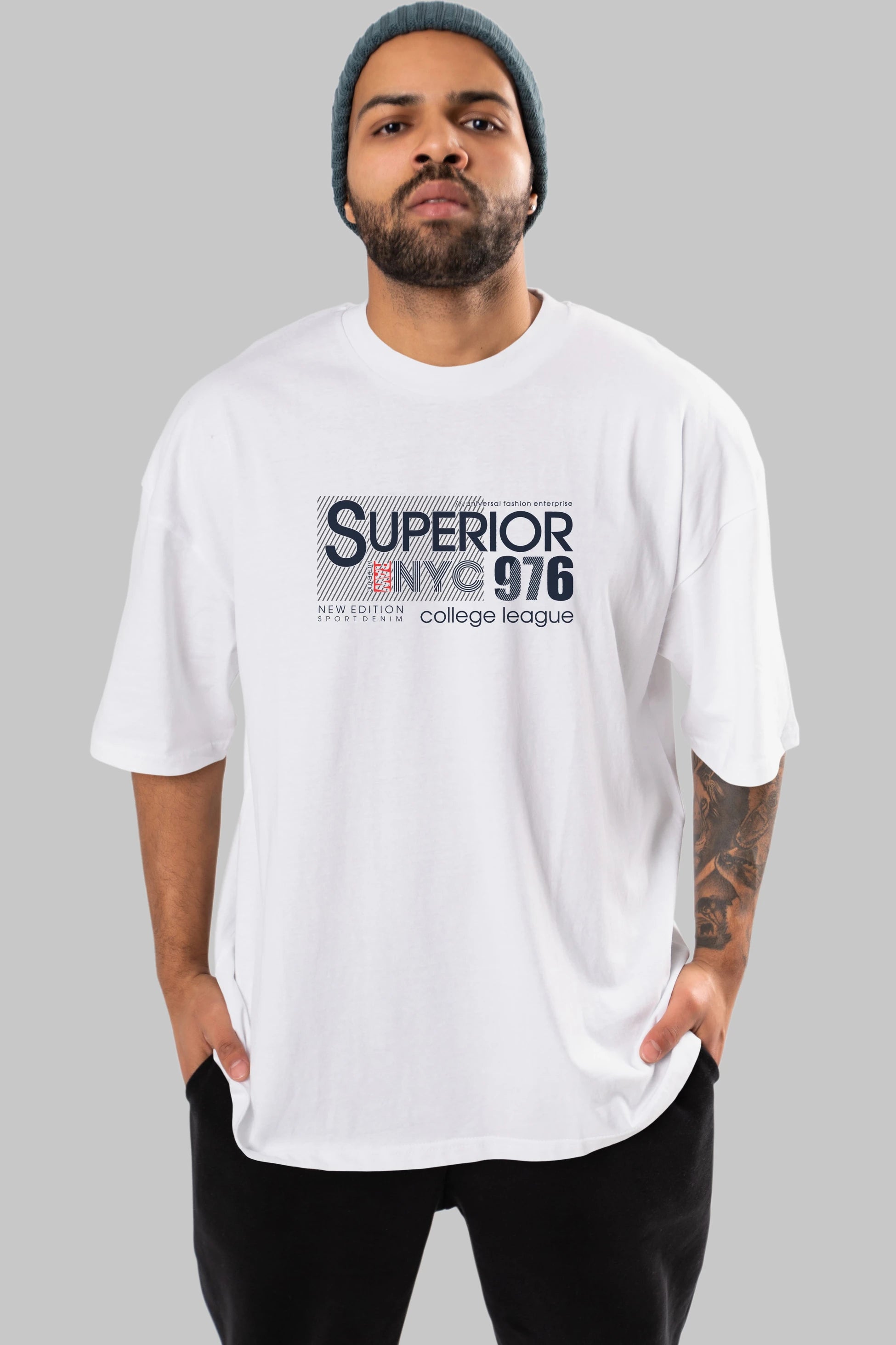 Superior 976 Ön Baskılı Oversize t-shirt Erkek Kadın Unisex