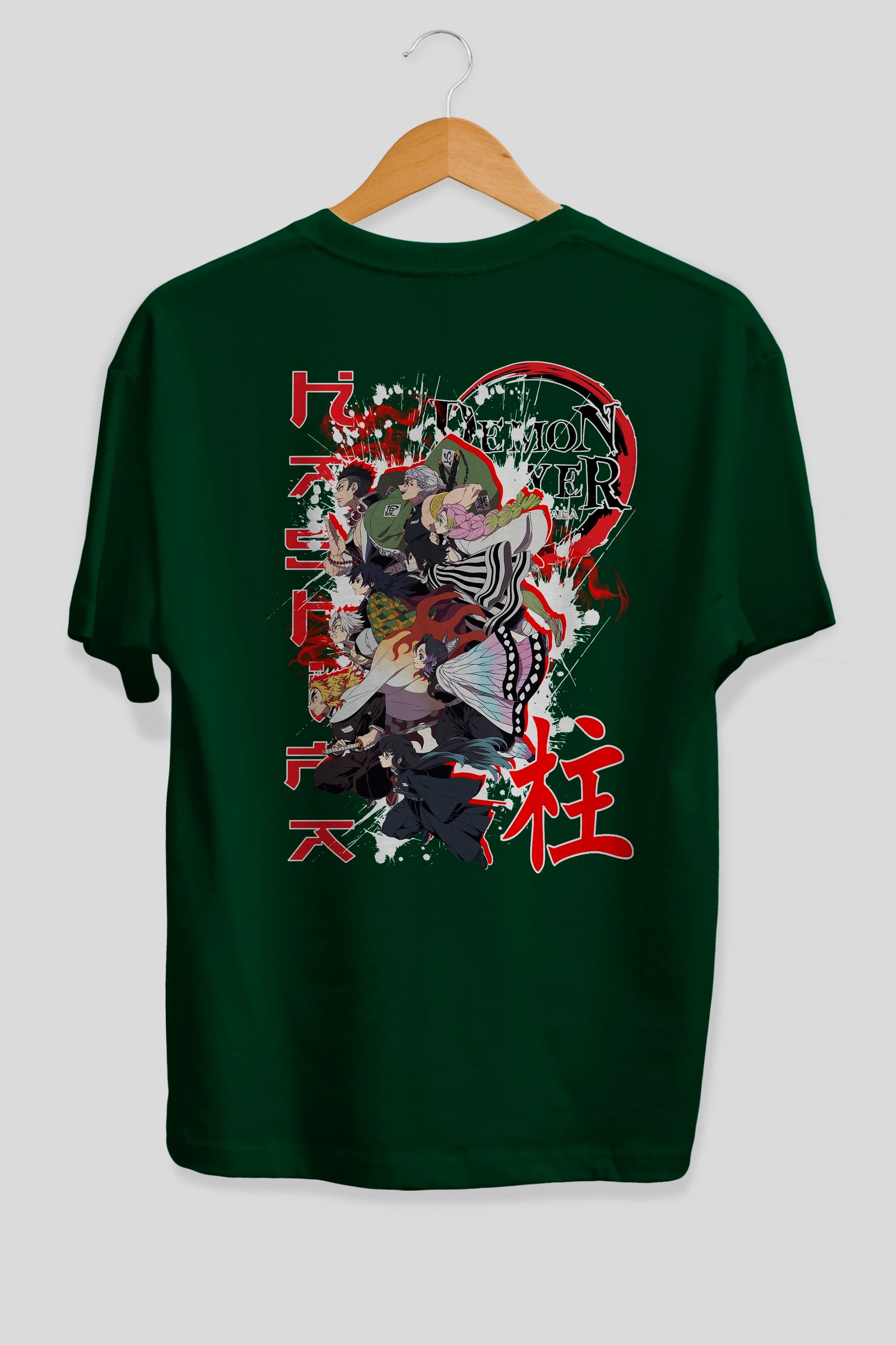 DEMON SLAYER SLAYERS Anime Arka Baskılı Oversize t-shirt Erkek Kadın Unisex