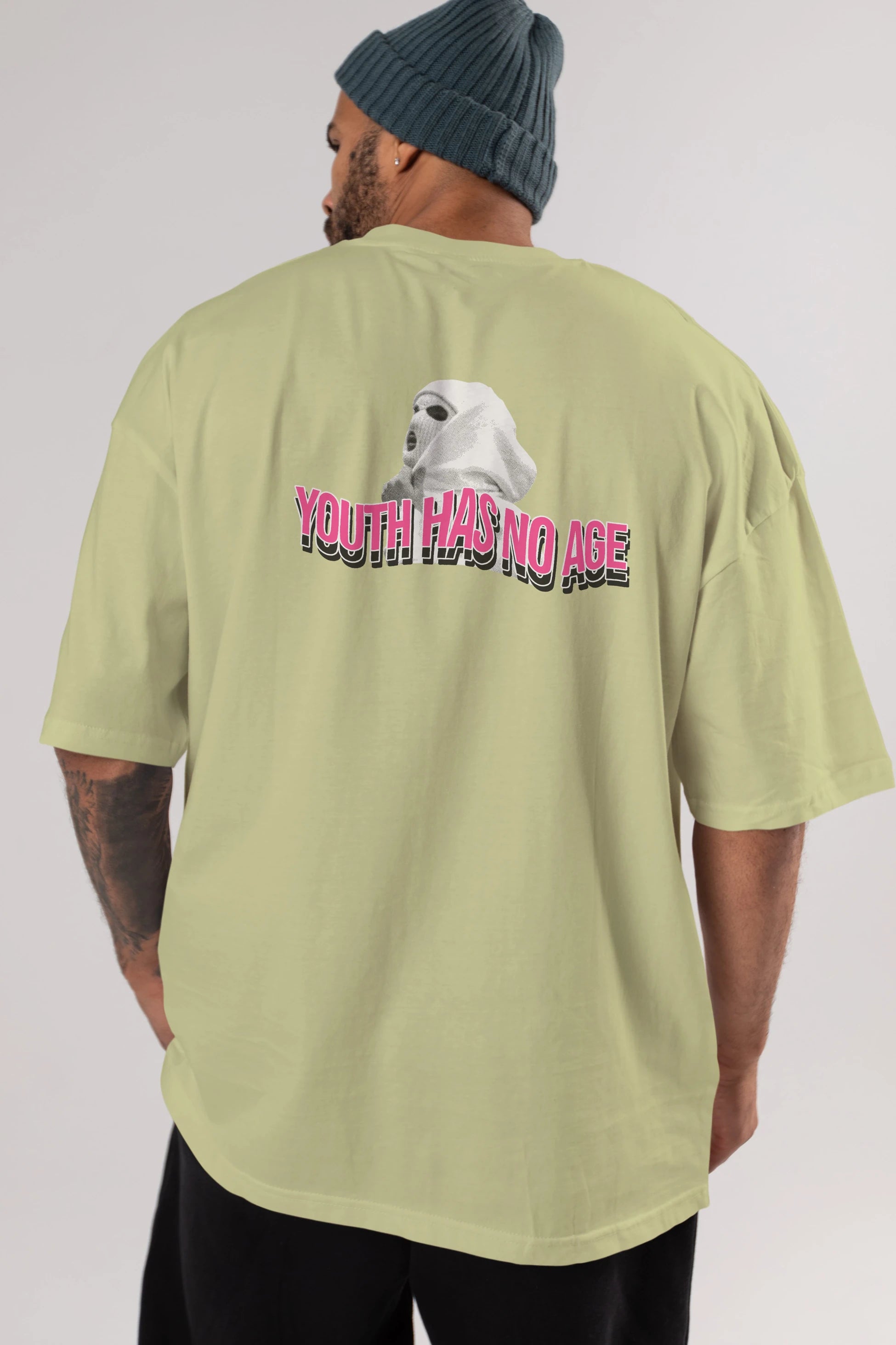 Youth Has No Age Arka Baskılı Oversize t-shirt Erkek Kadın Unisex