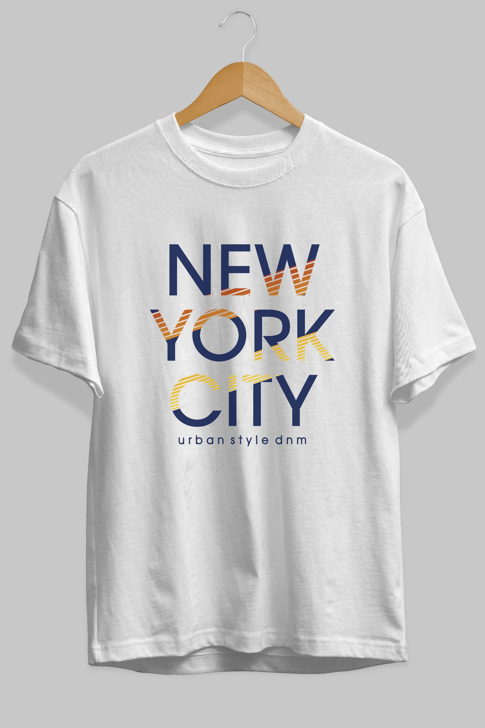 New York City Style Ön Baskılı Oversize t-shirt Erkek Kadın Unisex