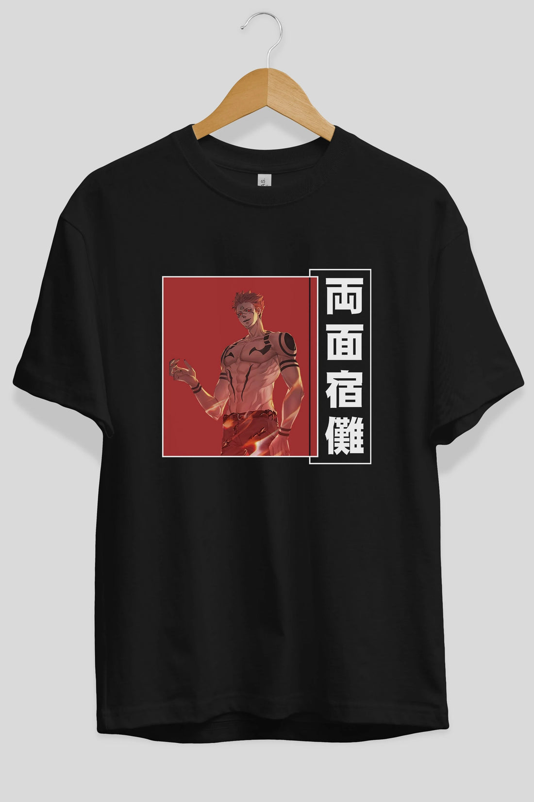 Sukuna Ryoumen 3 Anime Ön Baskılı Oversize t-shirt %100 pamuk Erkek Kadın Unisex