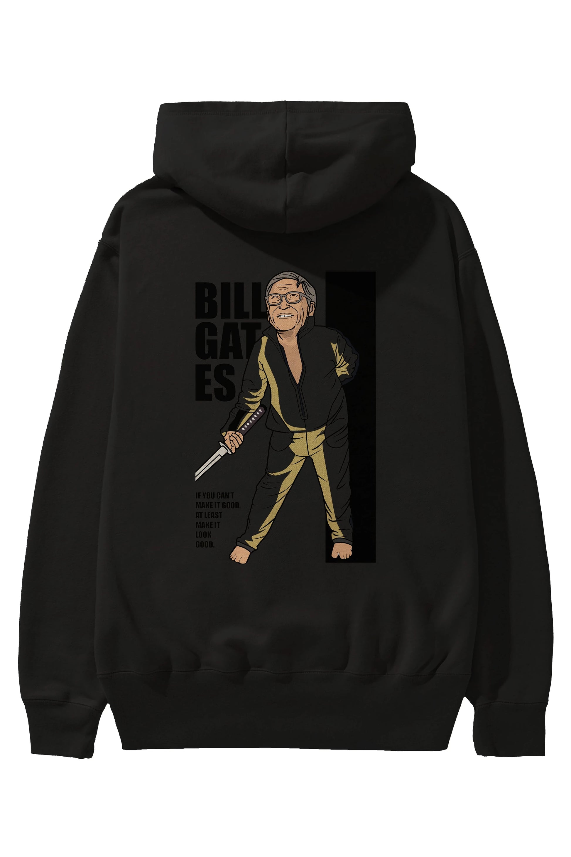 Bill Gates Arka Baskılı Hoodie Oversize Kapüşonlu Sweatshirt Erkek Kadın Unisex