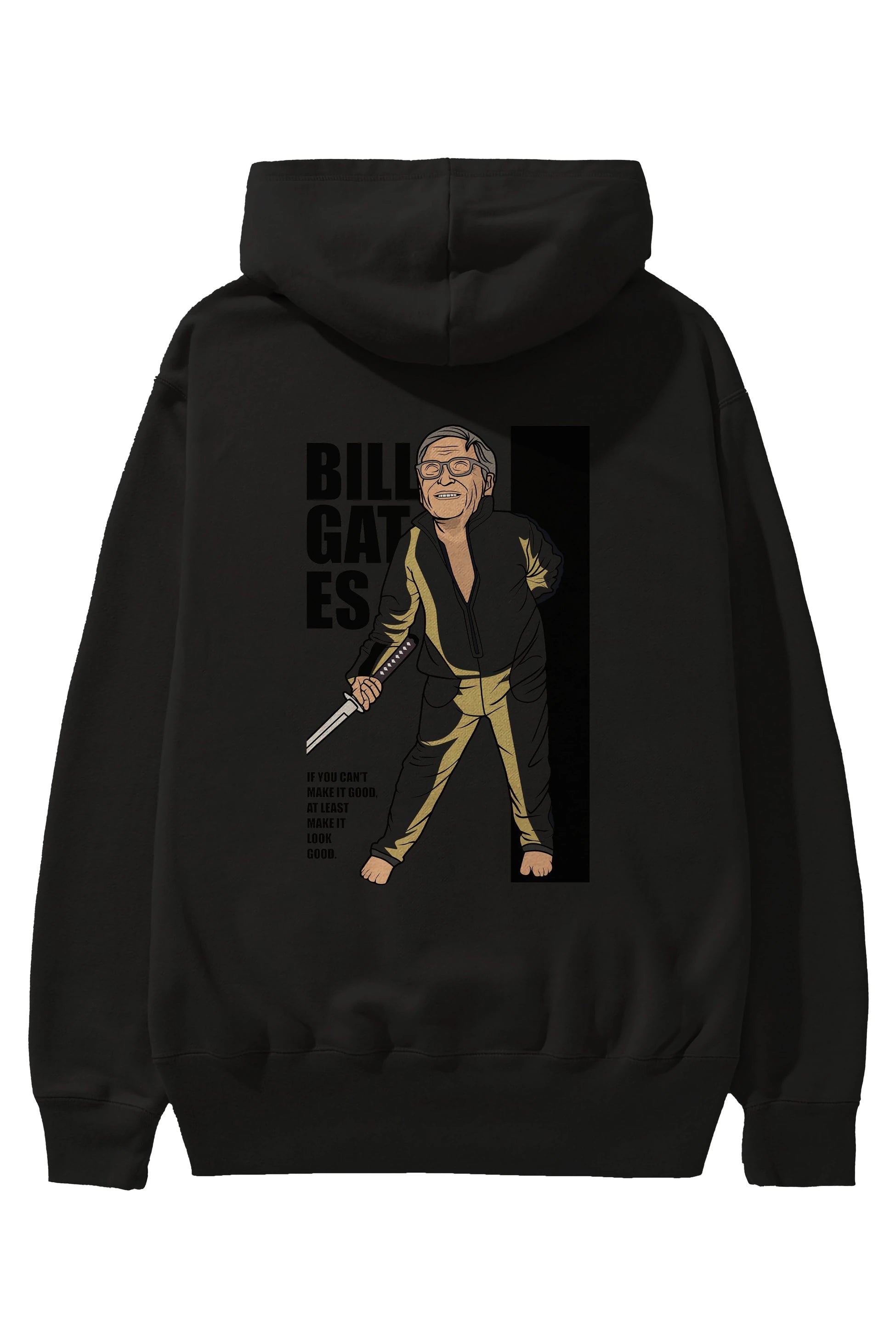 Bill Gates Arka Baskılı Hoodie Oversize Kapüşonlu Sweatshirt Erkek Kadın Unisex