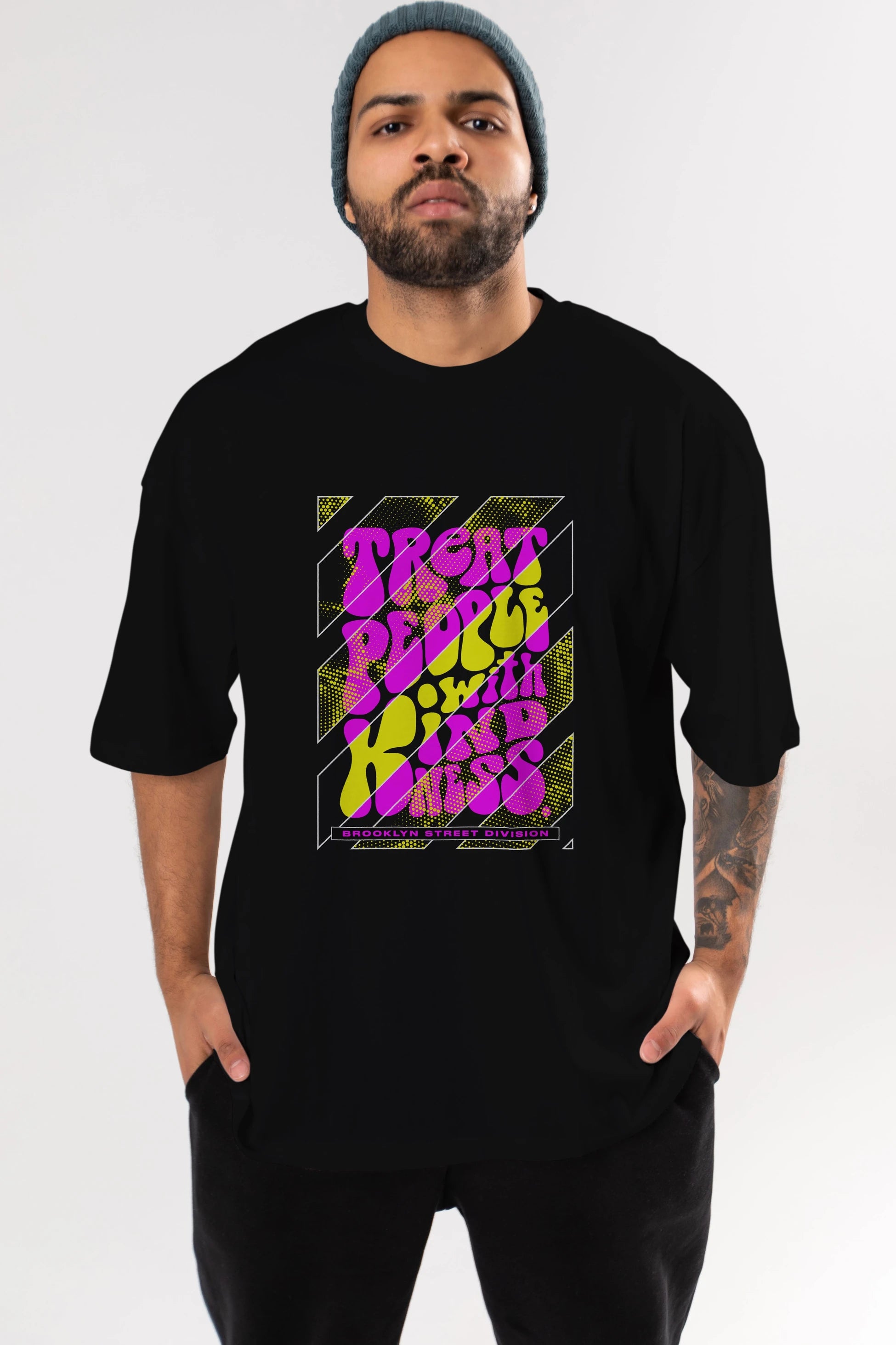 Treat People Ön Baskılı Oversize t-shirt Erkek Kadın Unisex