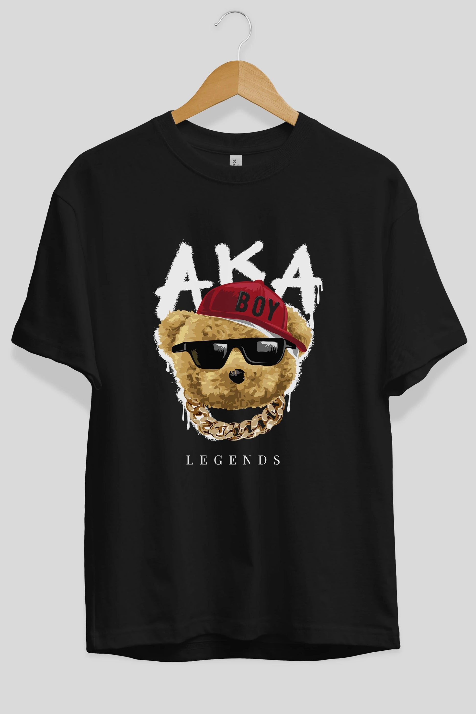 Teddy Bear Legends Ön Baskılı Oversize t-shirt Erkek Kadın Unisex %100 Pamuk