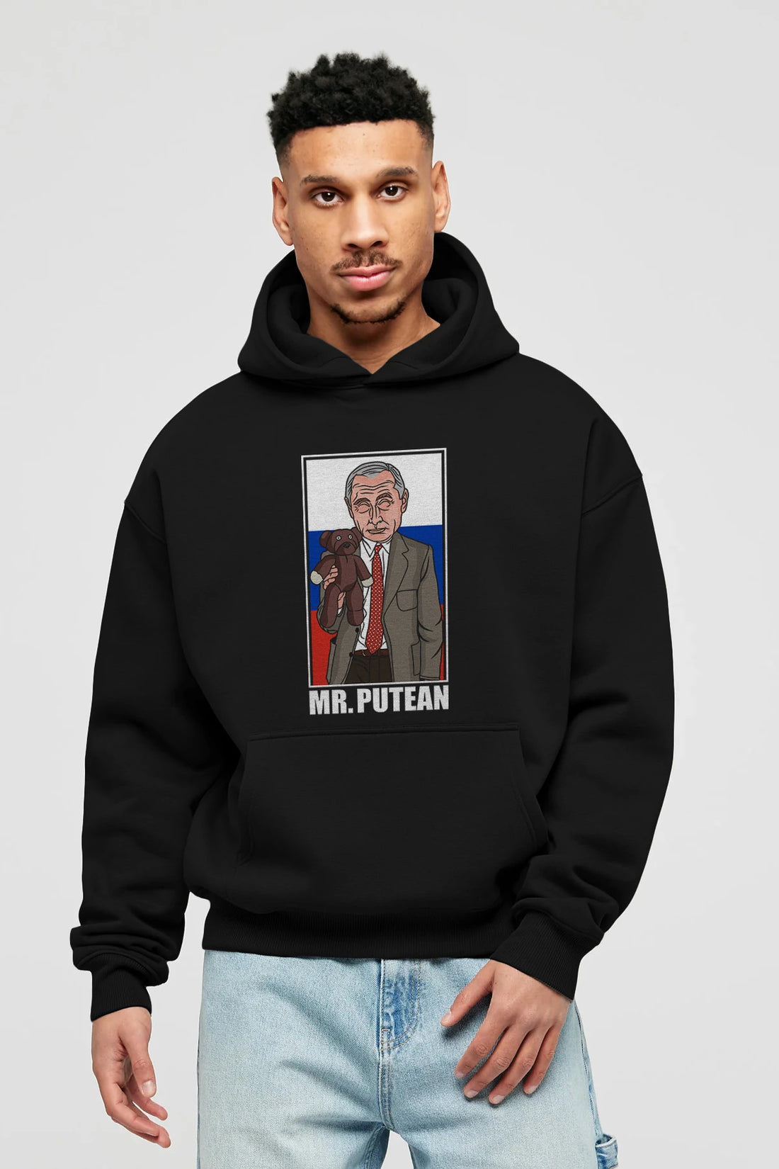 Mr Putean Ön Baskılı Hoodie Oversize Kapüşonlu Sweatshirt Erkek Kadın Unisex