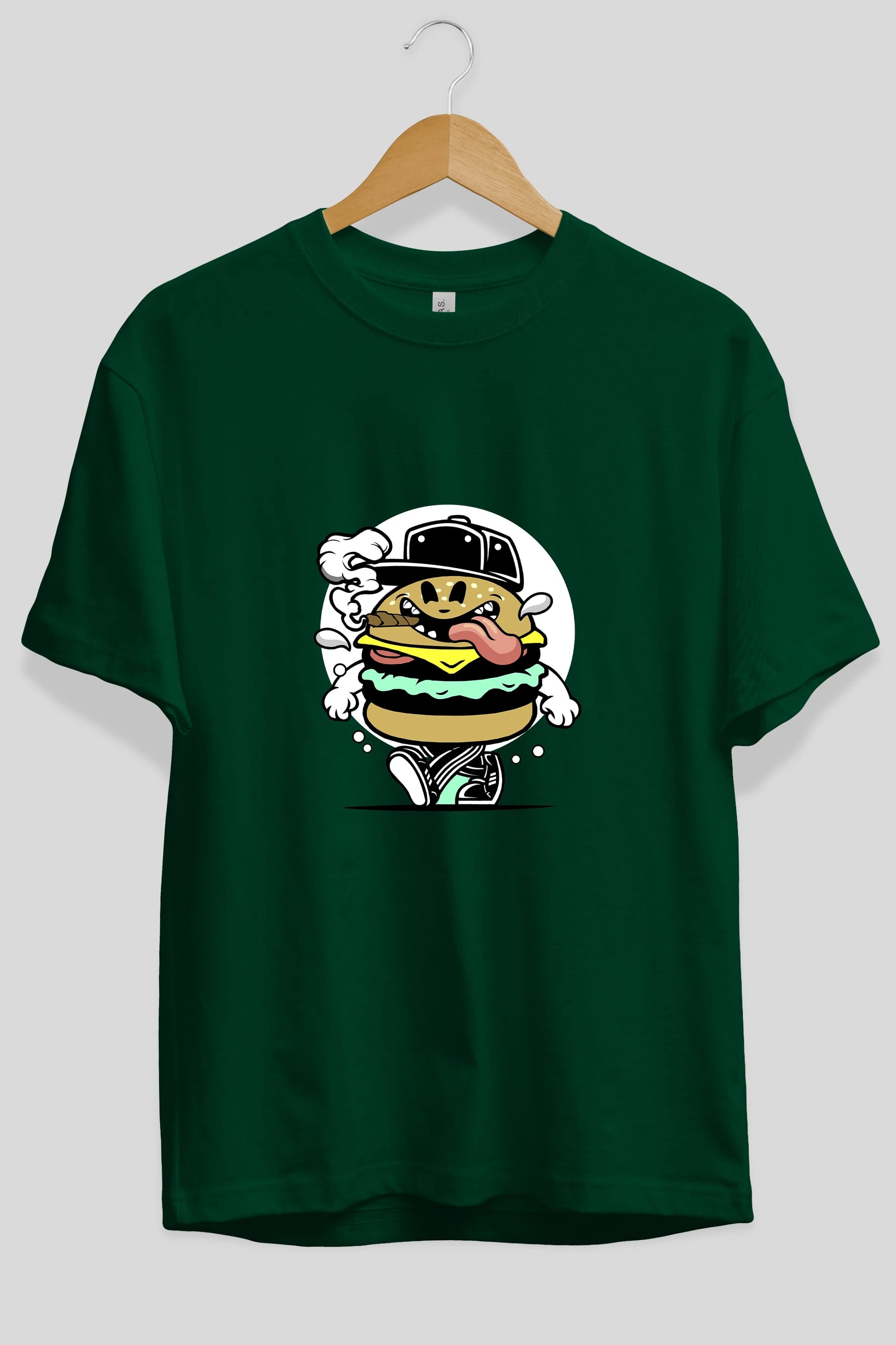 Burger Guy Ön Baskılı Oversize t-shirt Erkek Kadın Unisex %100 Pamuk tişort
