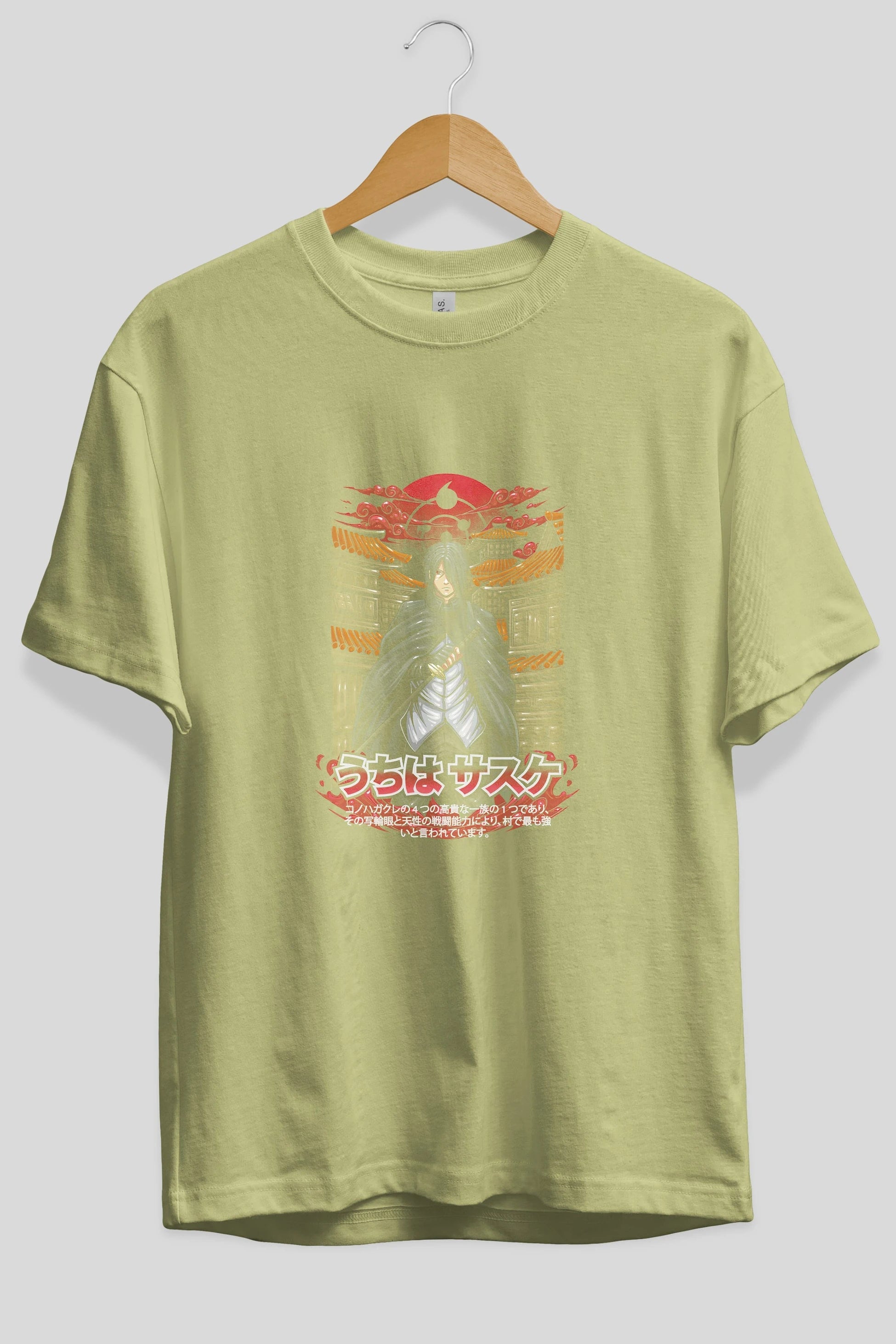 NARUTO SASUKE UCHIHA 1 Anime Ön Baskılı Oversize t-shirt %100 pamuk Erkek Kadın Unisex