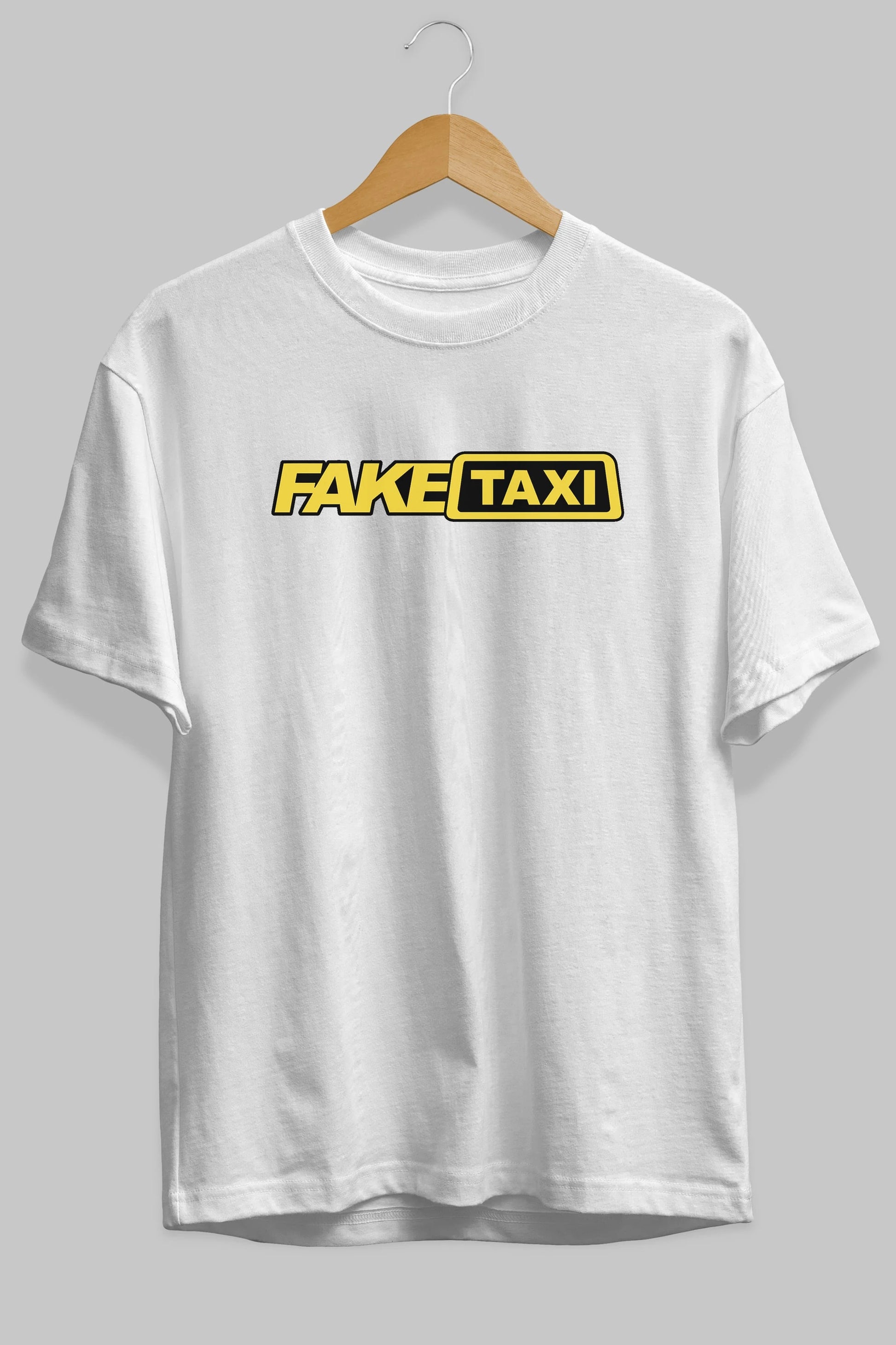 Fake Taxi Ön Baskılı Oversize t-shirt %100 pamuk Erkek Kadın Unisex