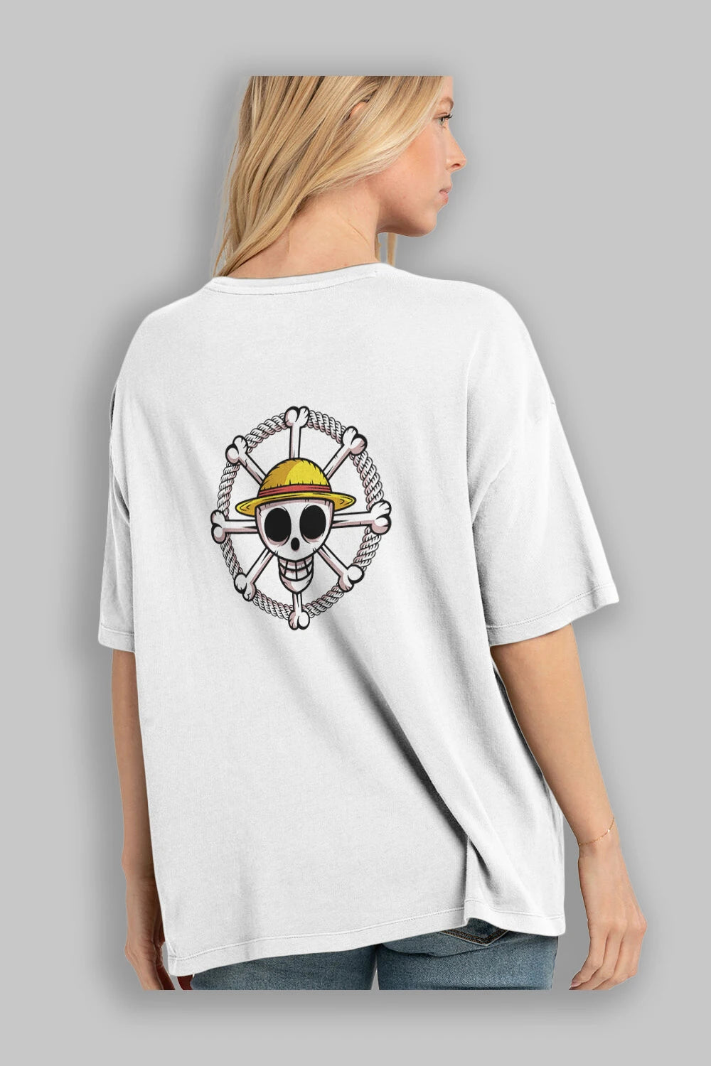 One Destiny 2 Anime Arka Baskılı Oversize t-shirt Erkek Kadın Unisex %100 pamuk tişort