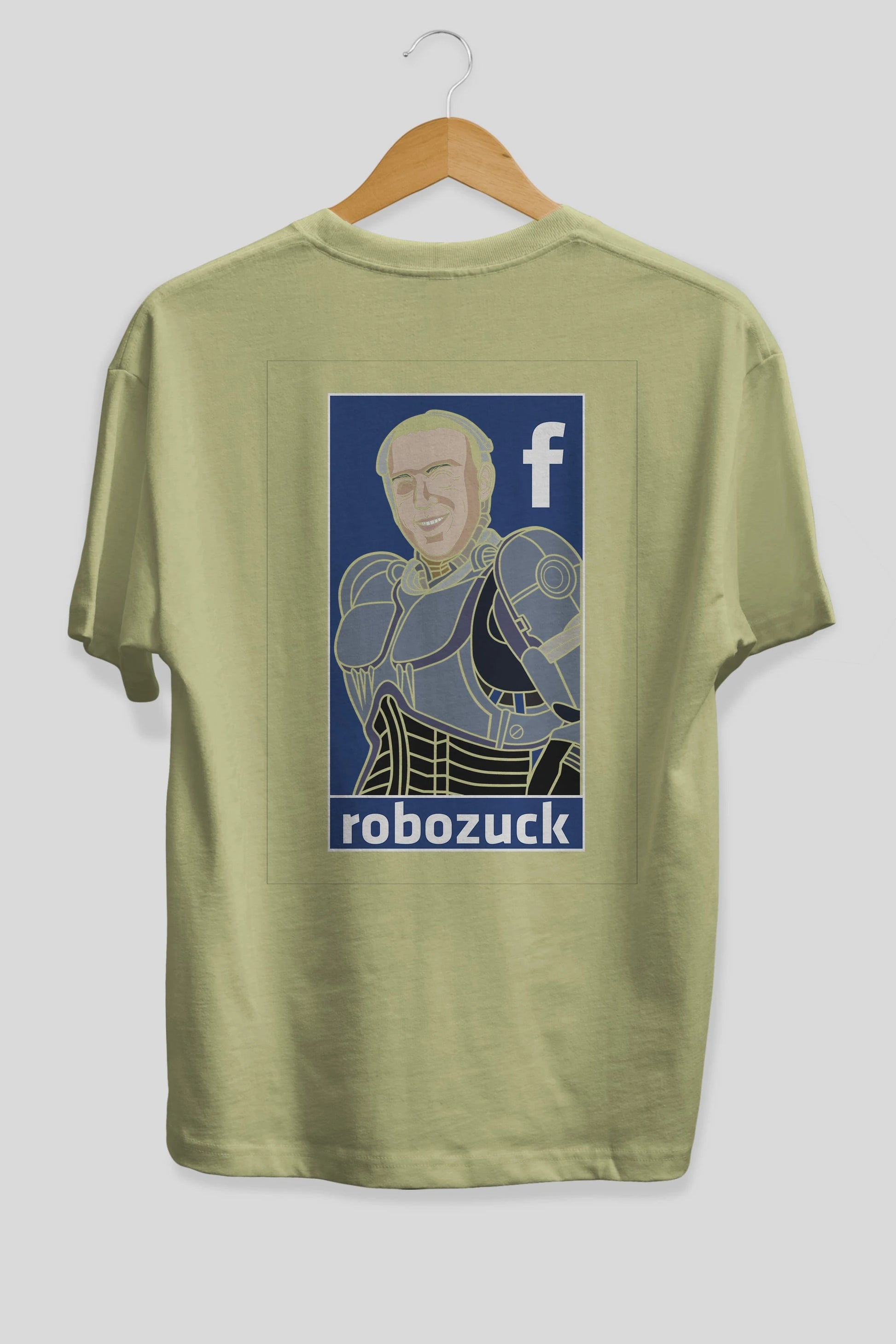 Robozuck Arka Baskılı Oversize t-shirt Erkek Kadın Unisex %100 Pamuk tişort